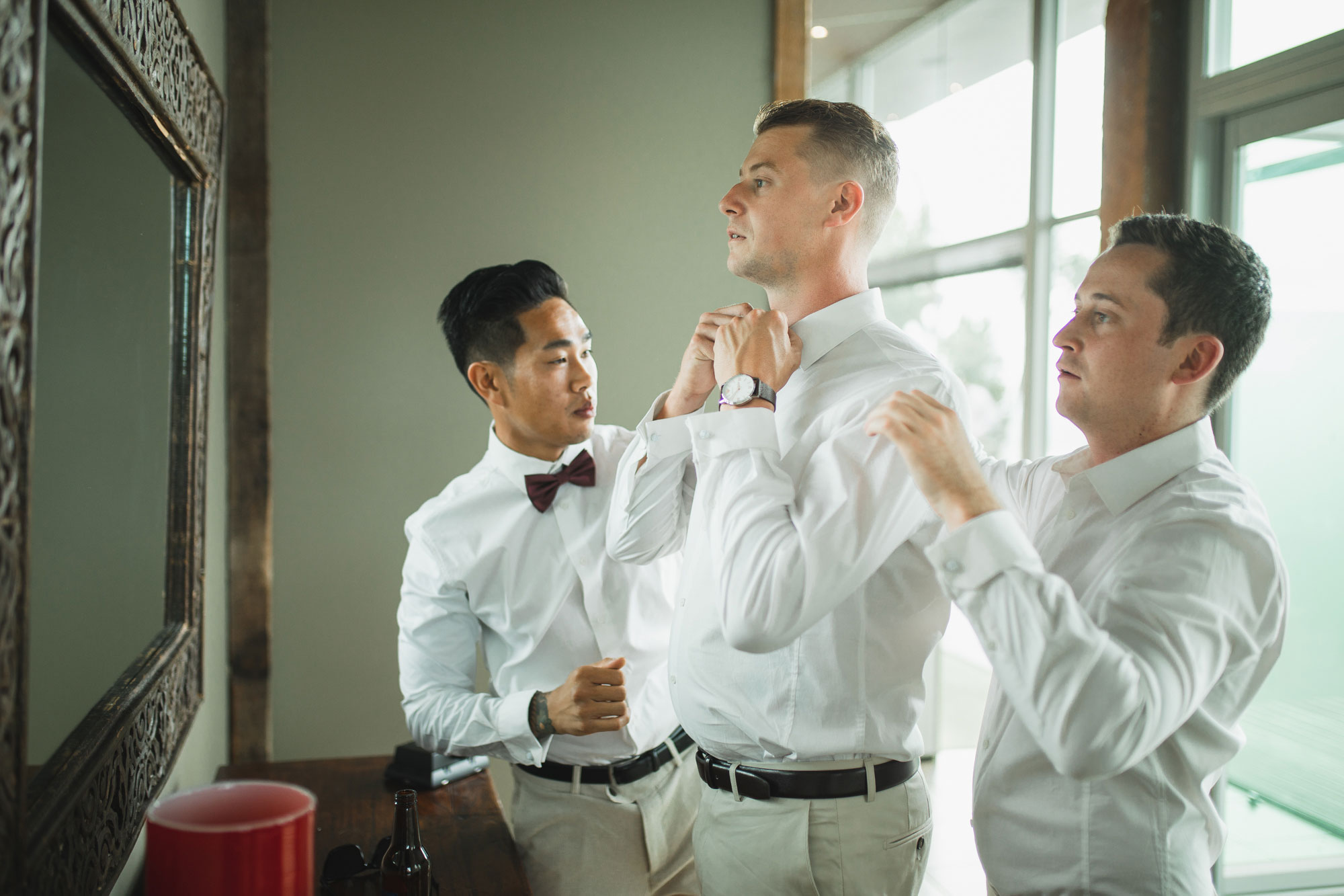 hawke's bay wedding groom and the boys