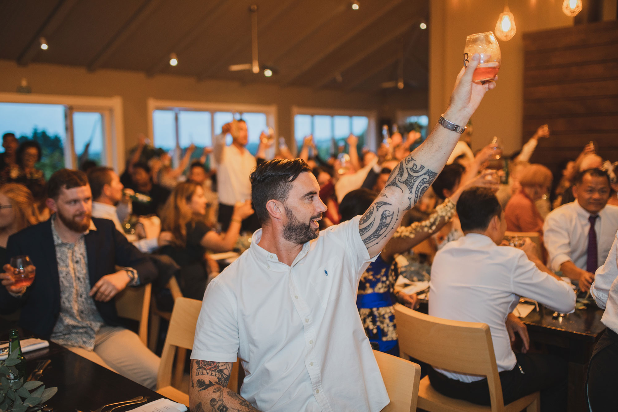 black barn vineyards wedding guest toast