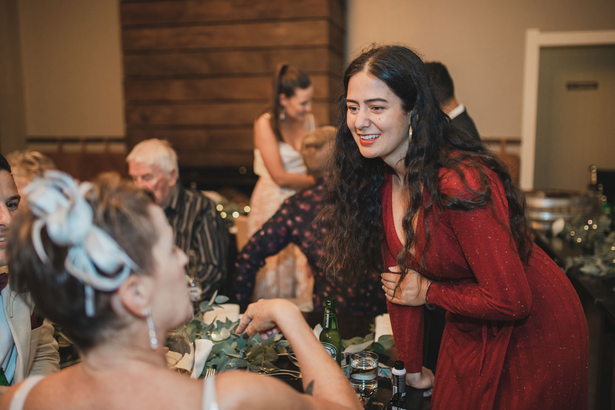 hawke's bay wedding guest and mother of bride