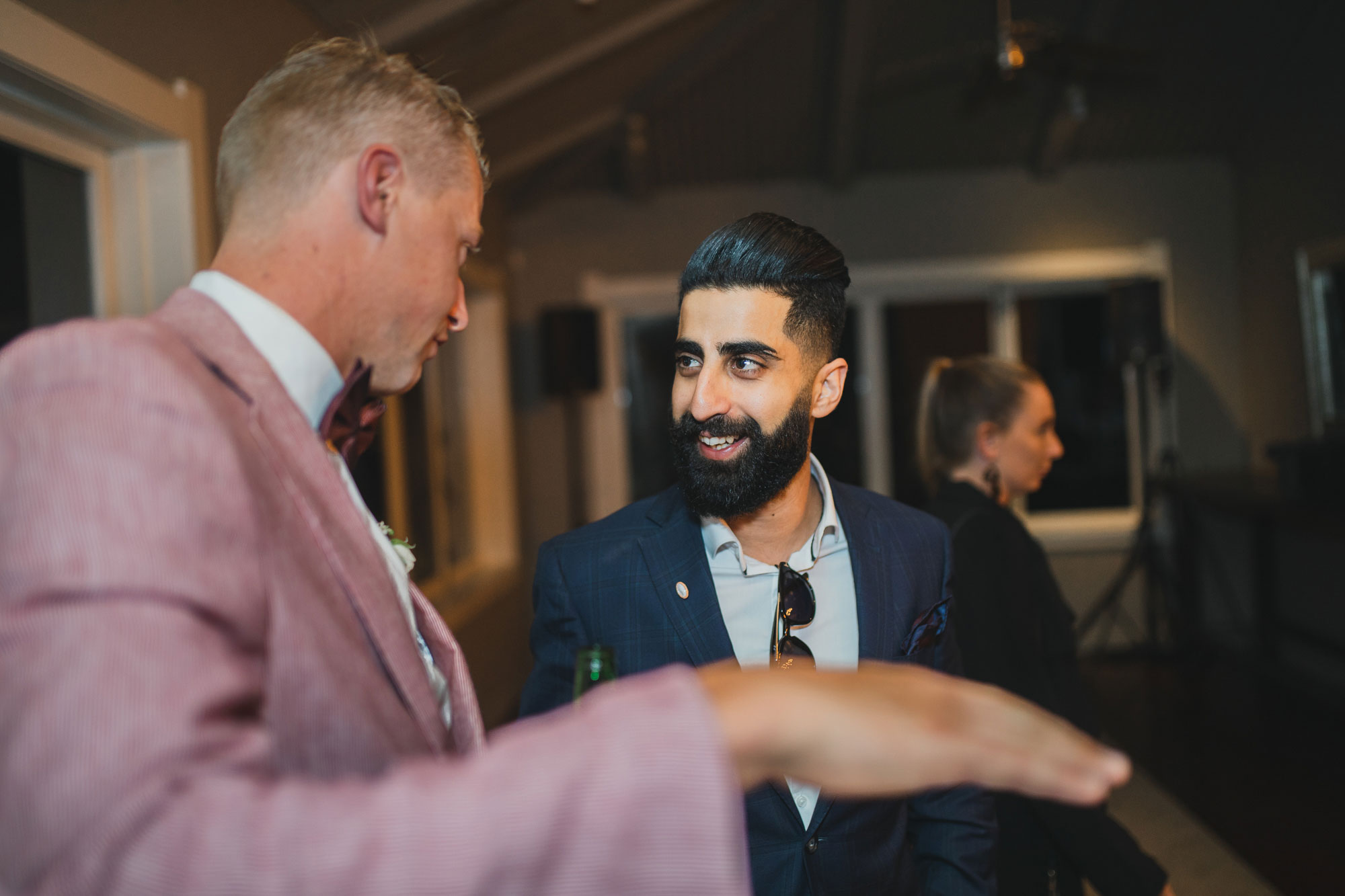 hawke's bay wedding guests talking