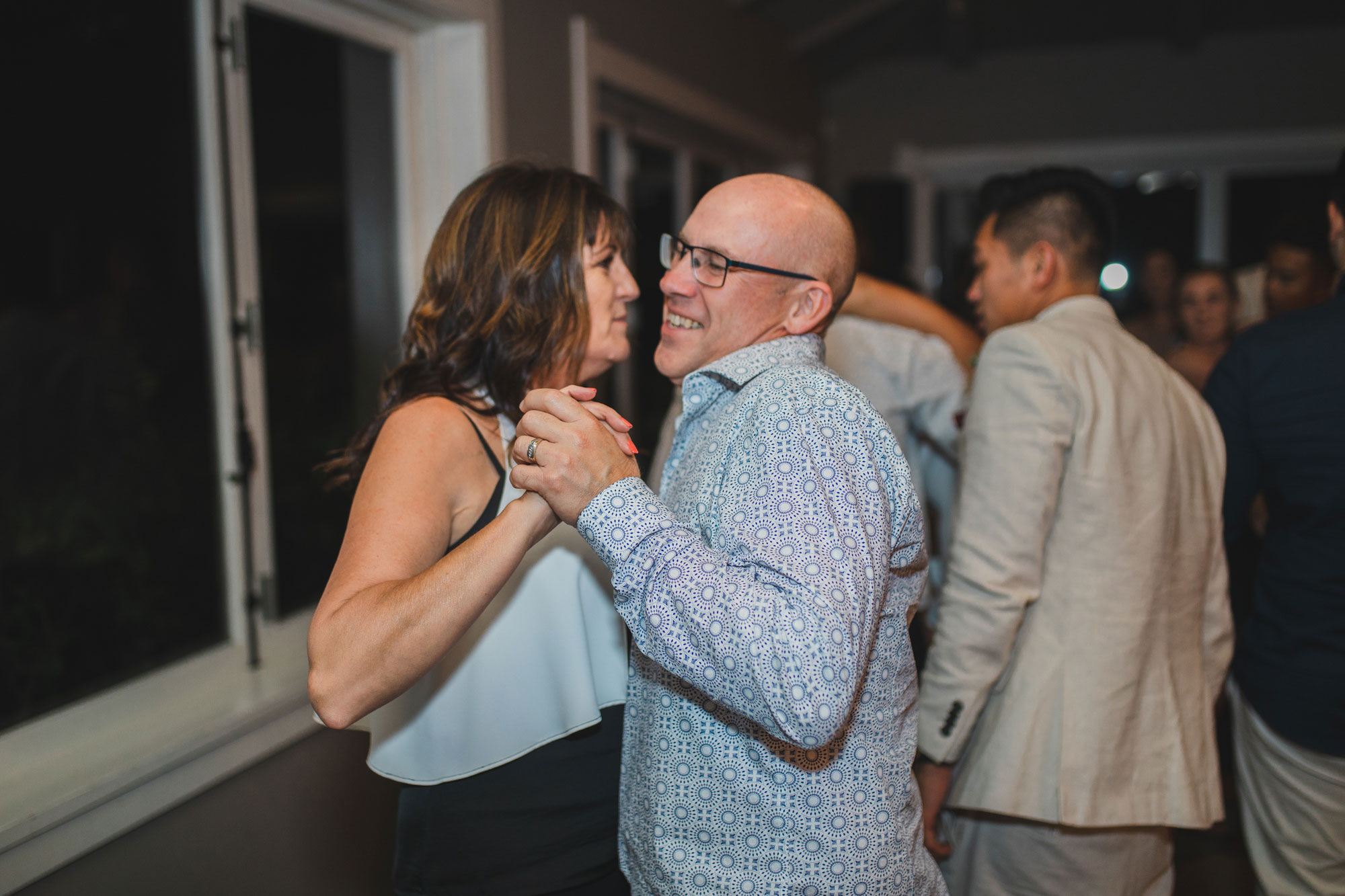 hawke's bay wedding guests on dance floor