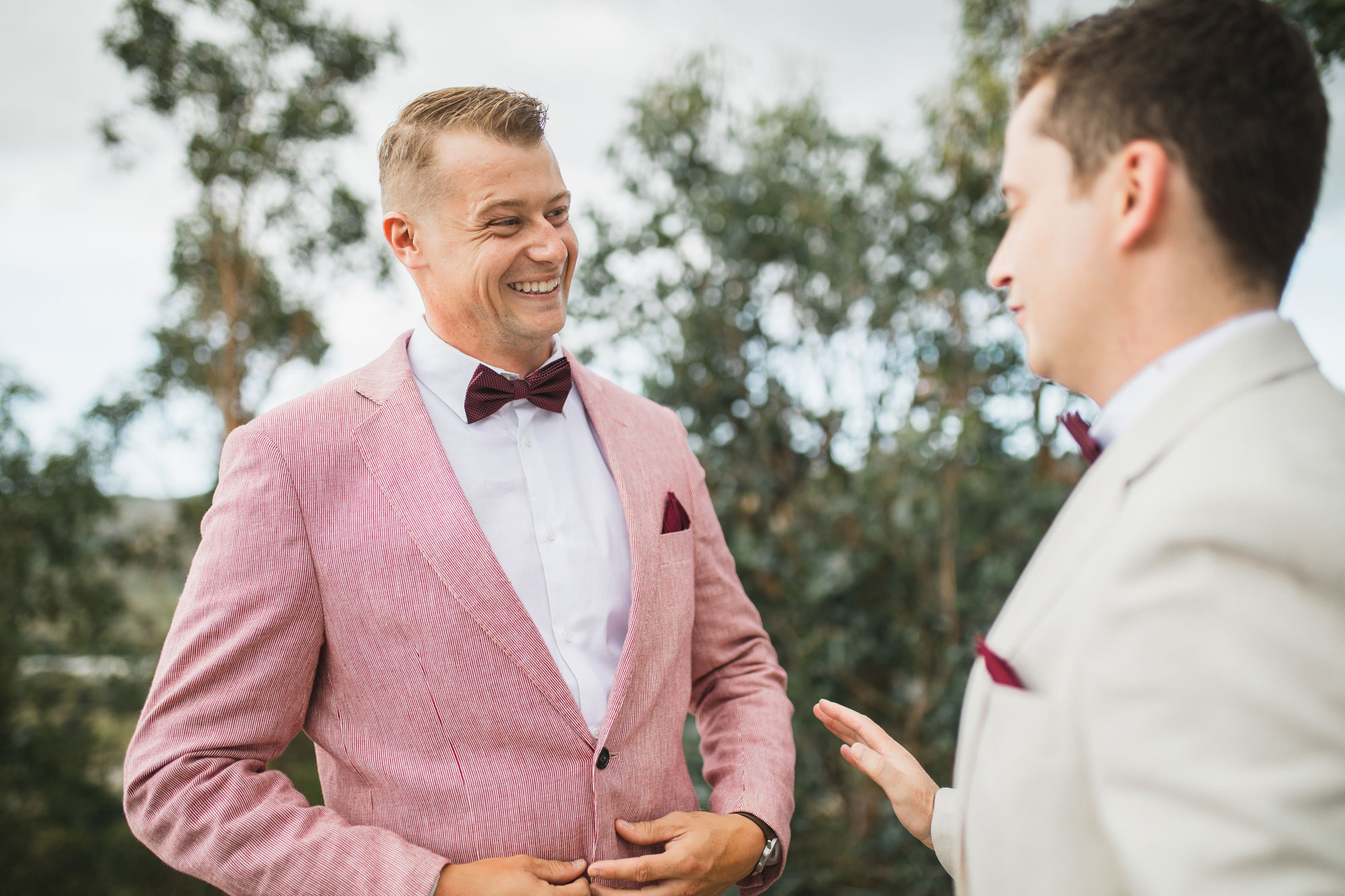 hawke's bay wedding groom talking