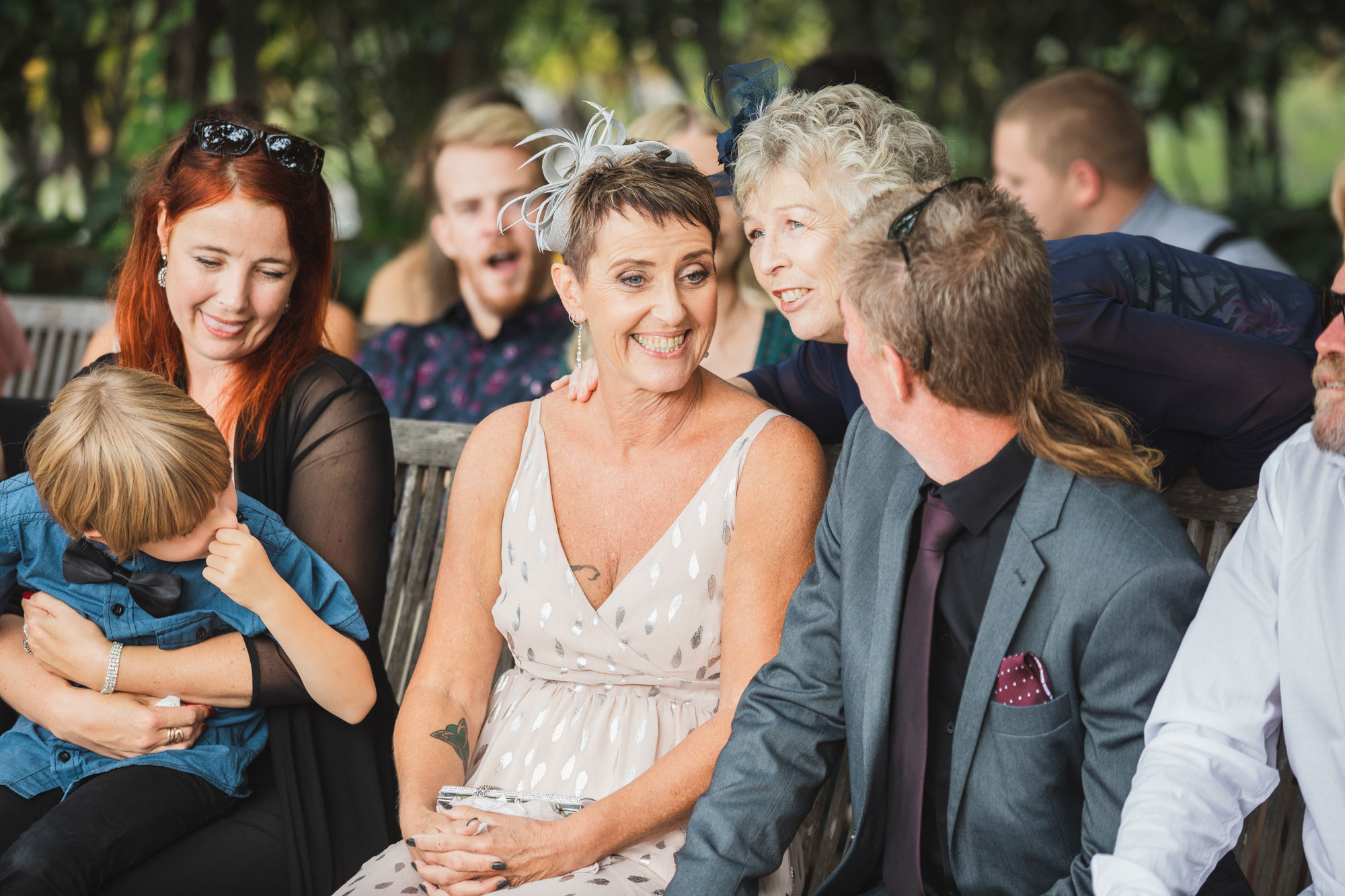 hawke's bay wedding guests talking