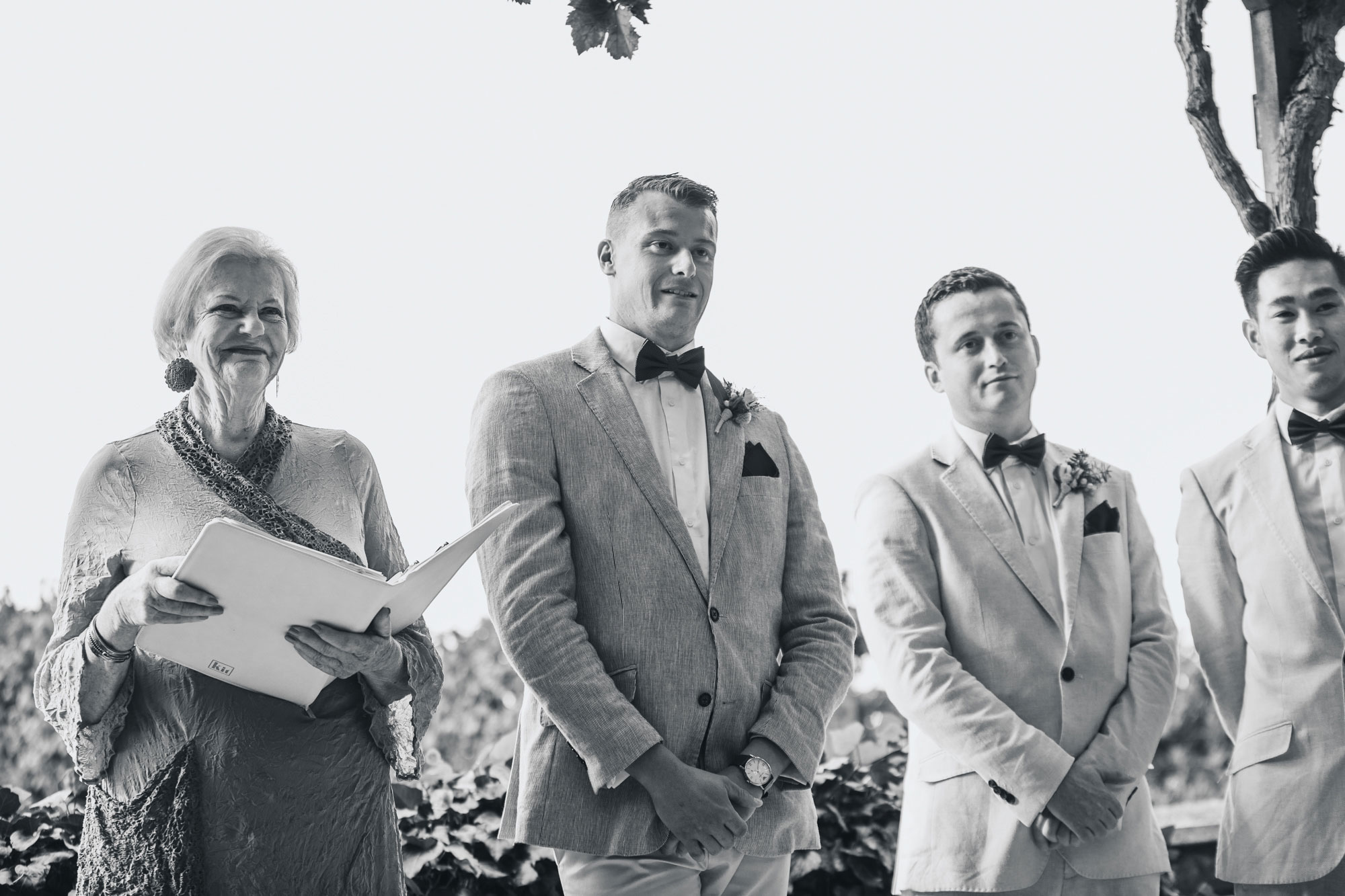 black barn wedding groom seeing bride first time