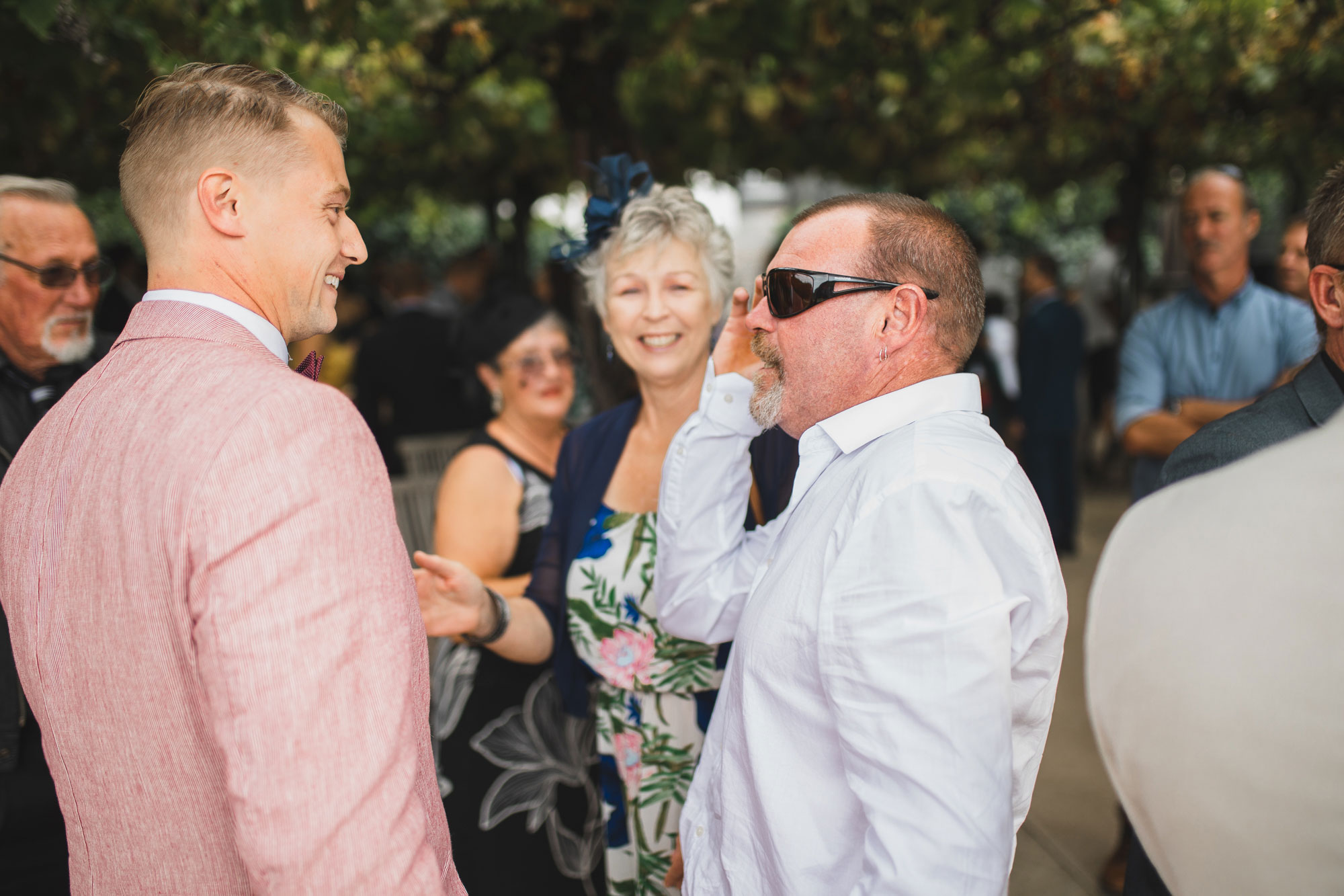 hawke's bay wedding guest and groom