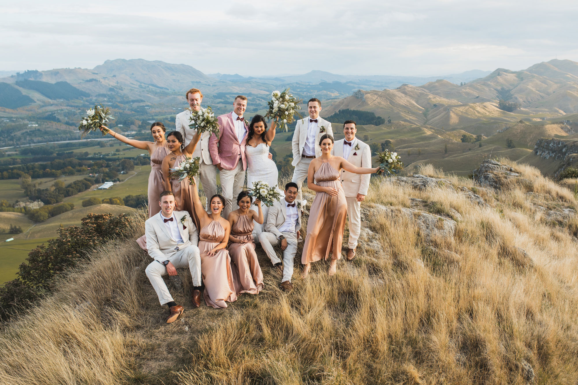 hawke's bay wedding party photo