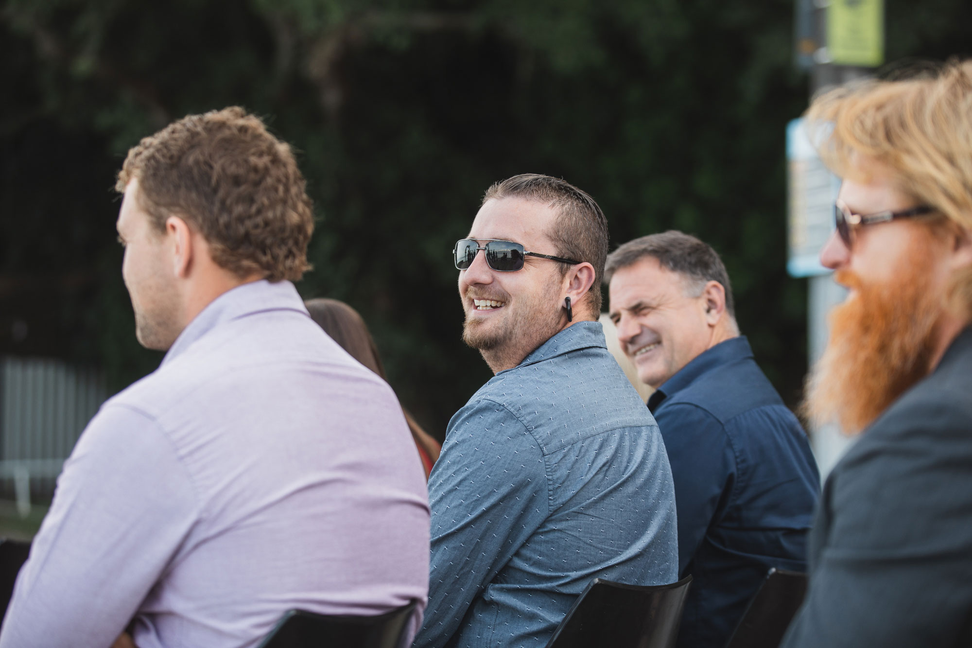 wedding guests waiting