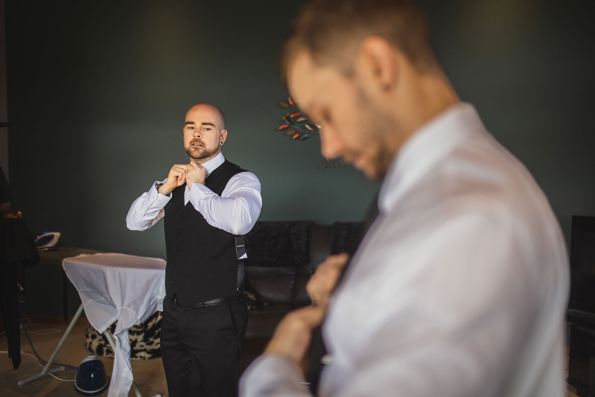 groom getting ready