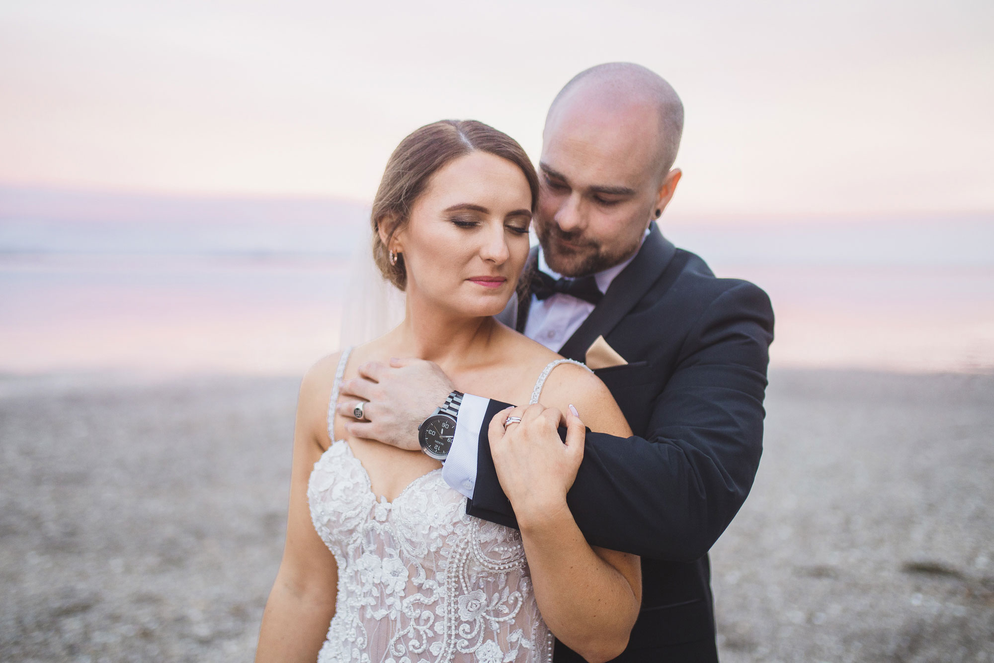 elegant couple photo sunset