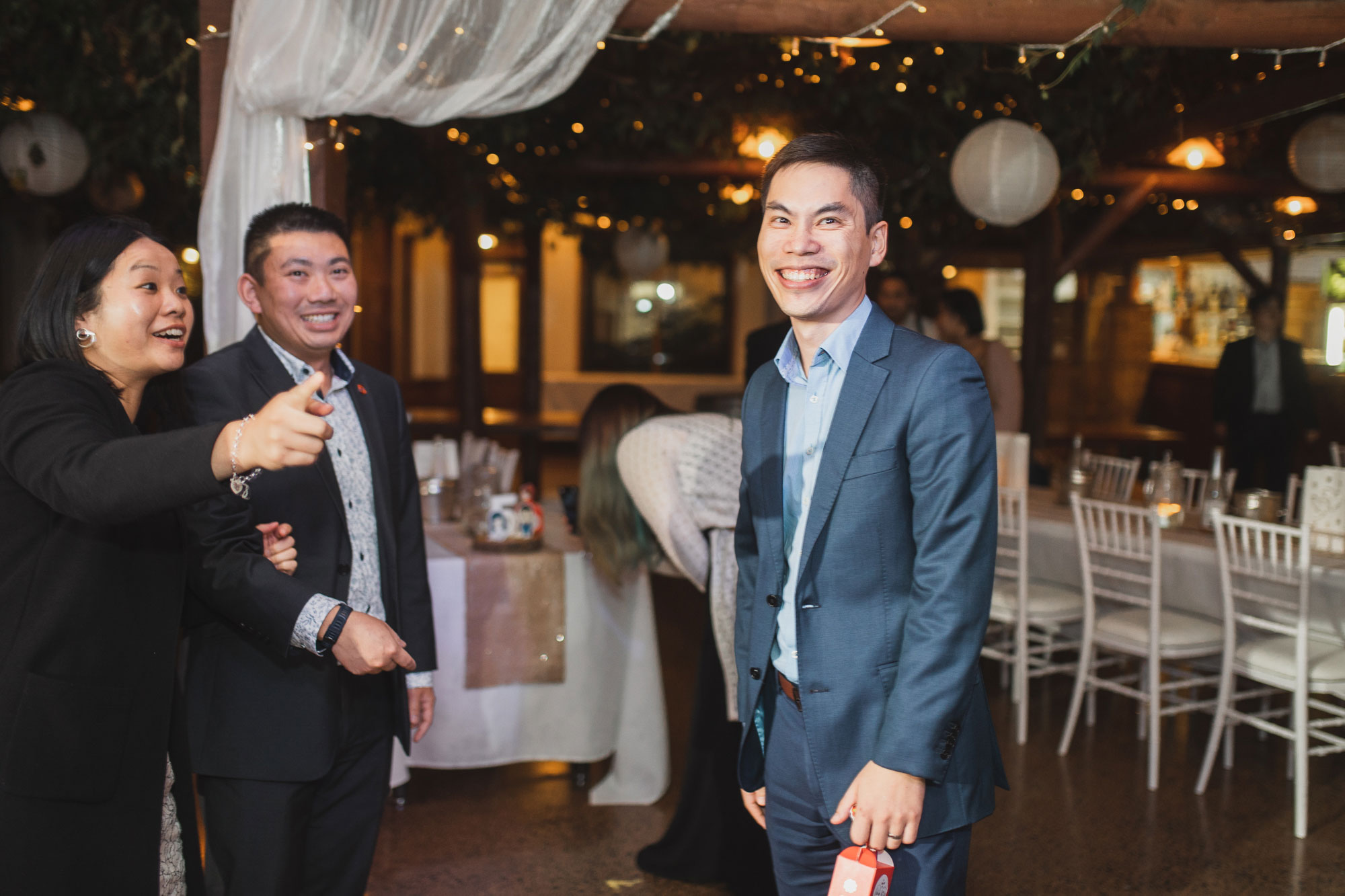 wedding guests enjoying themselves at markovina wedding