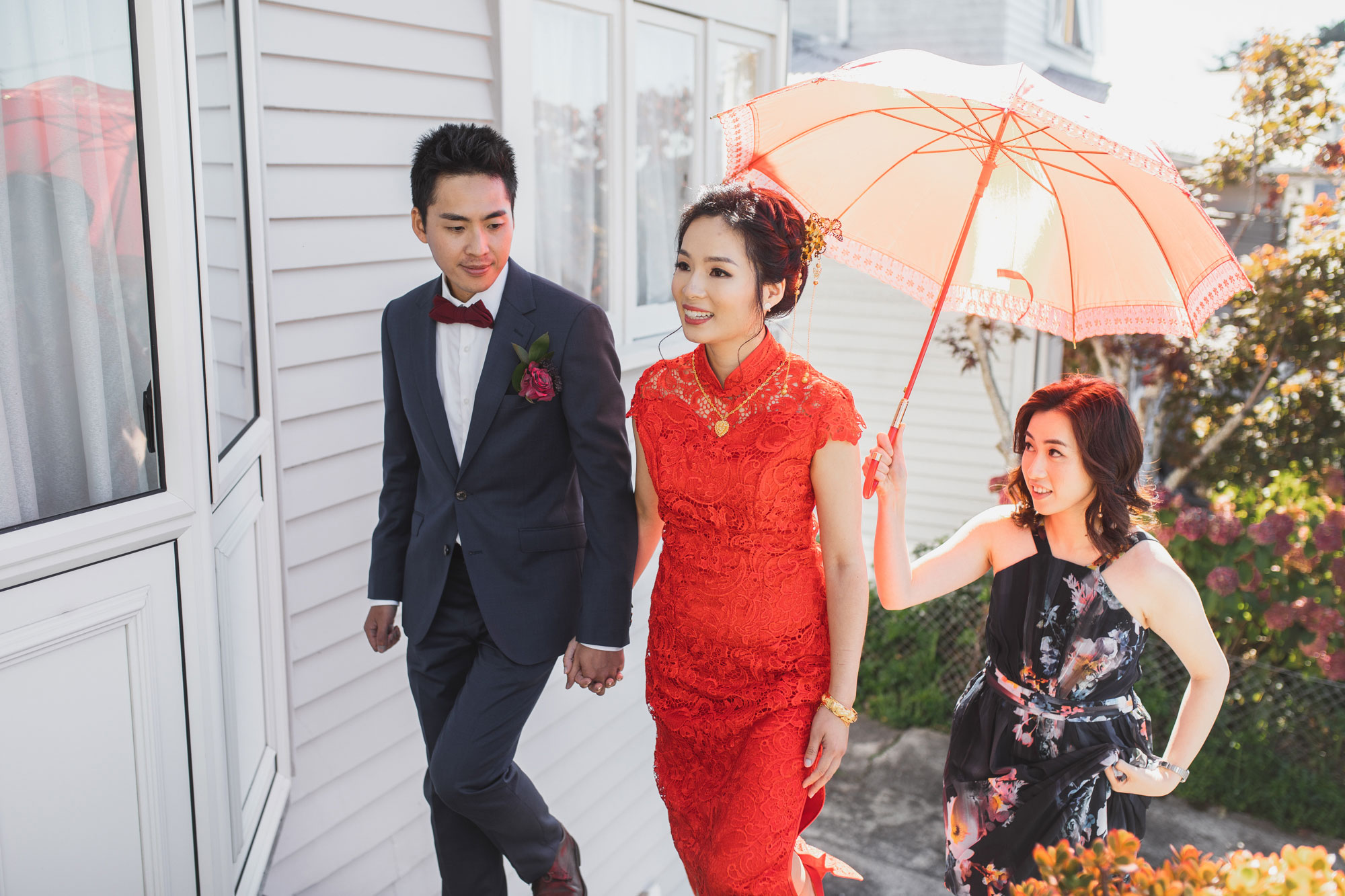 auckland chinese wedding bride visiting groom family