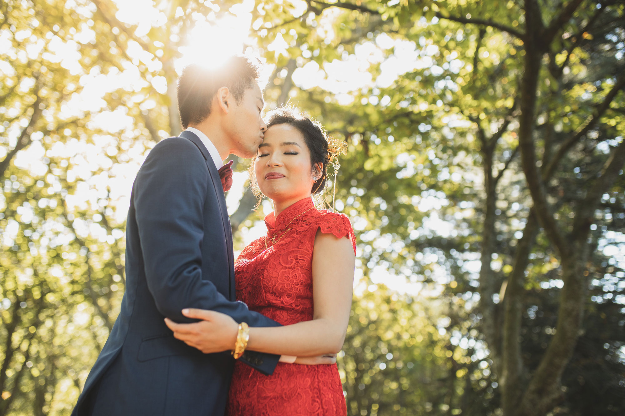 auckland sunset wedding photo