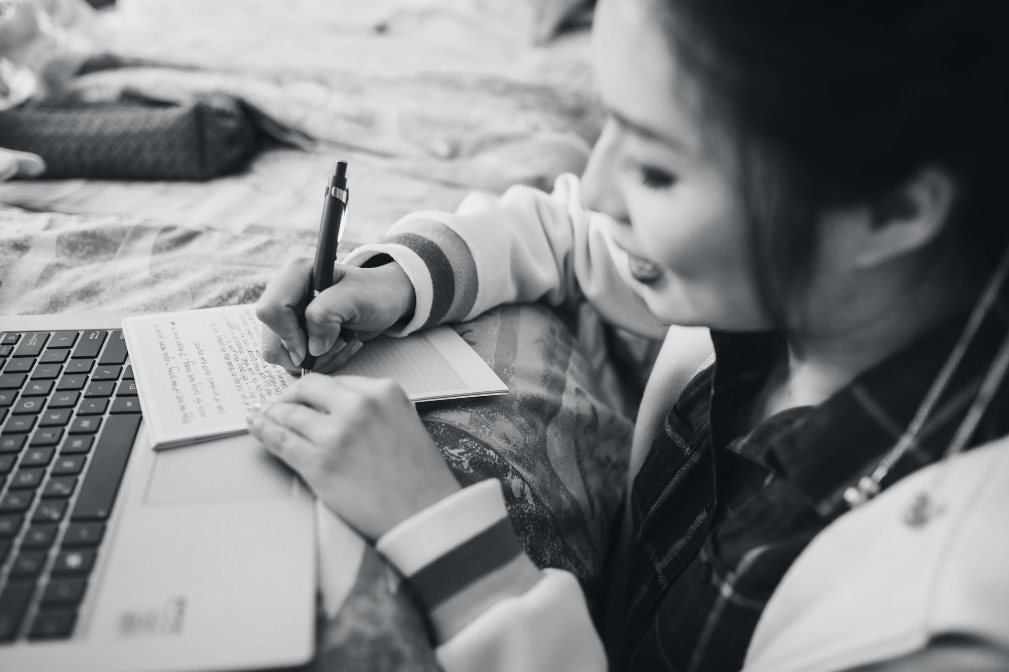 bride writing vows