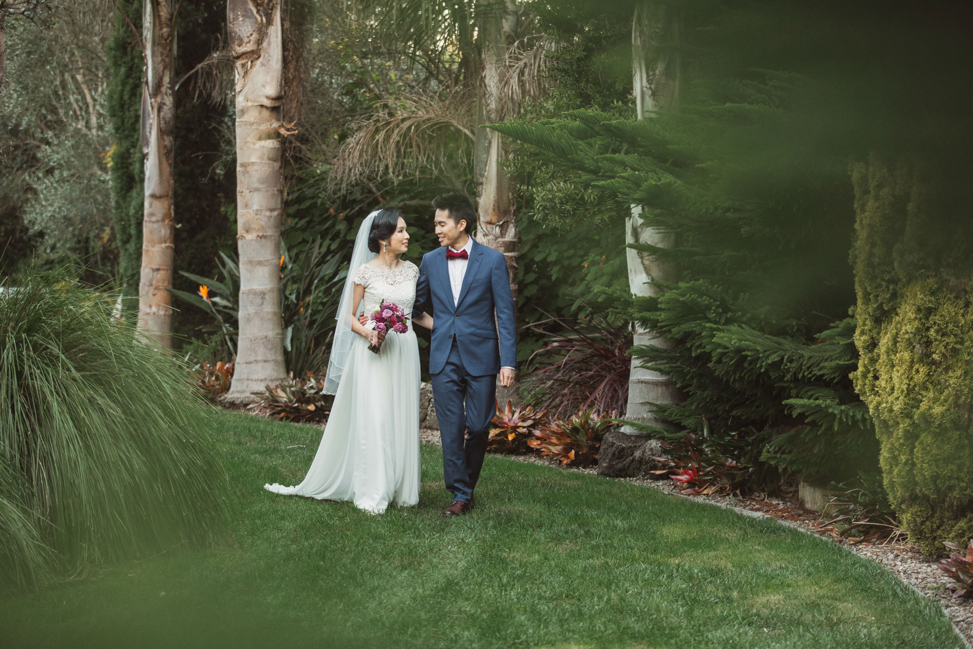 bride and groom photo at markovina vineyard