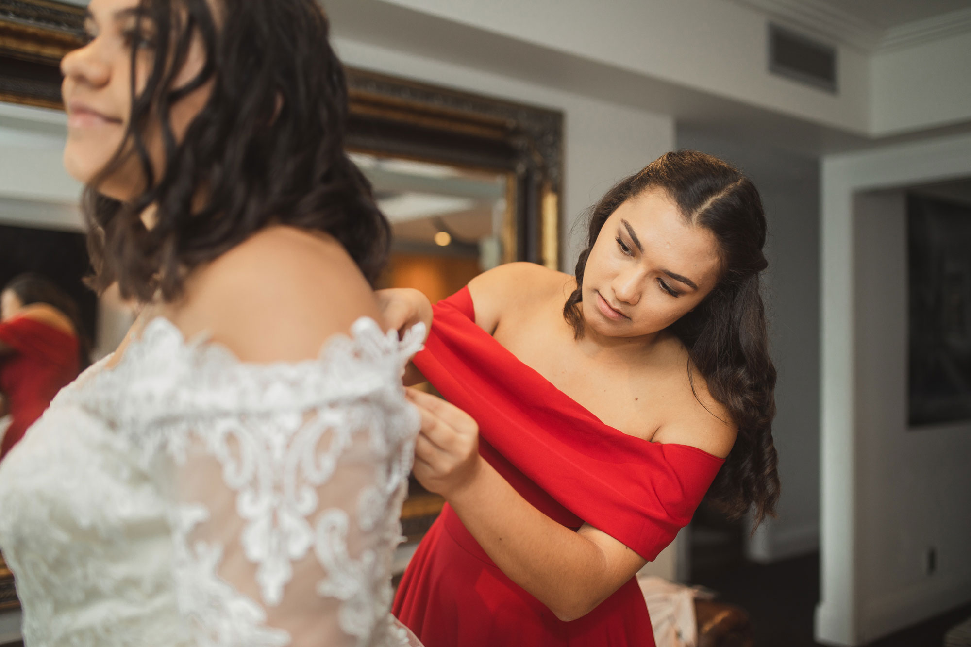 bridesmaid and the bride