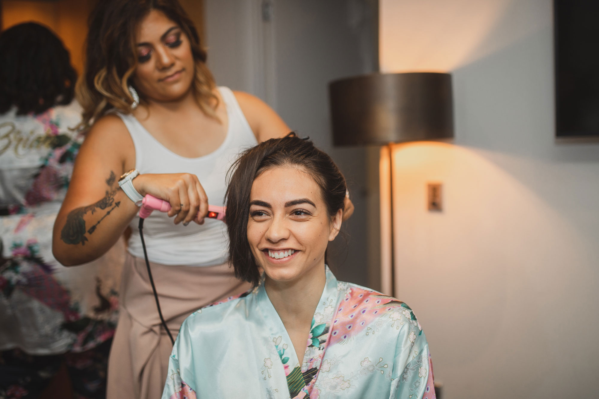 auckland wedding bridesmaid getting ready