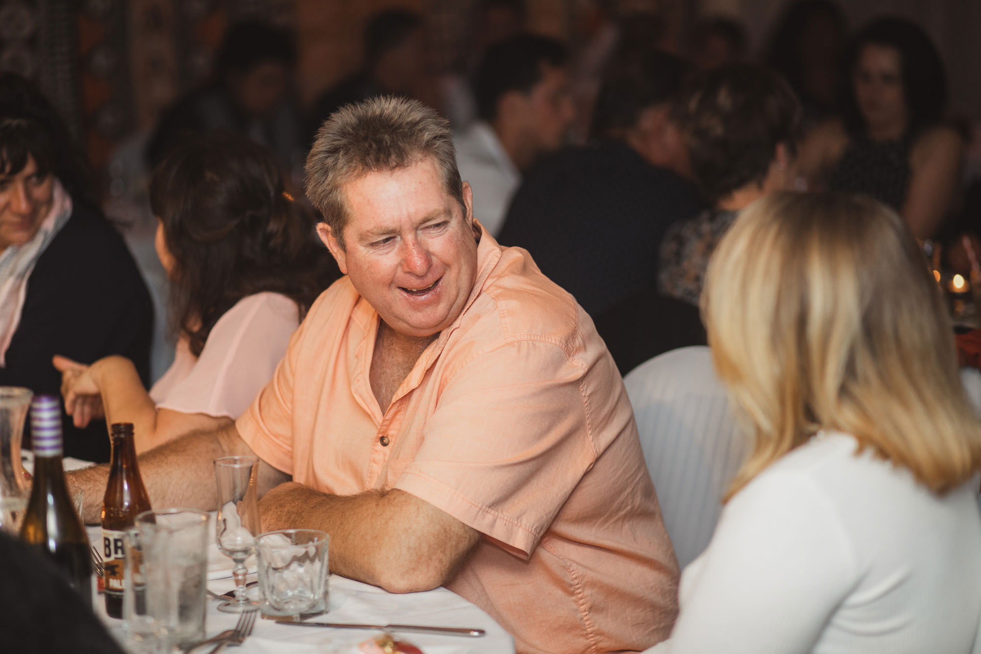 guests mingling at wedding reception