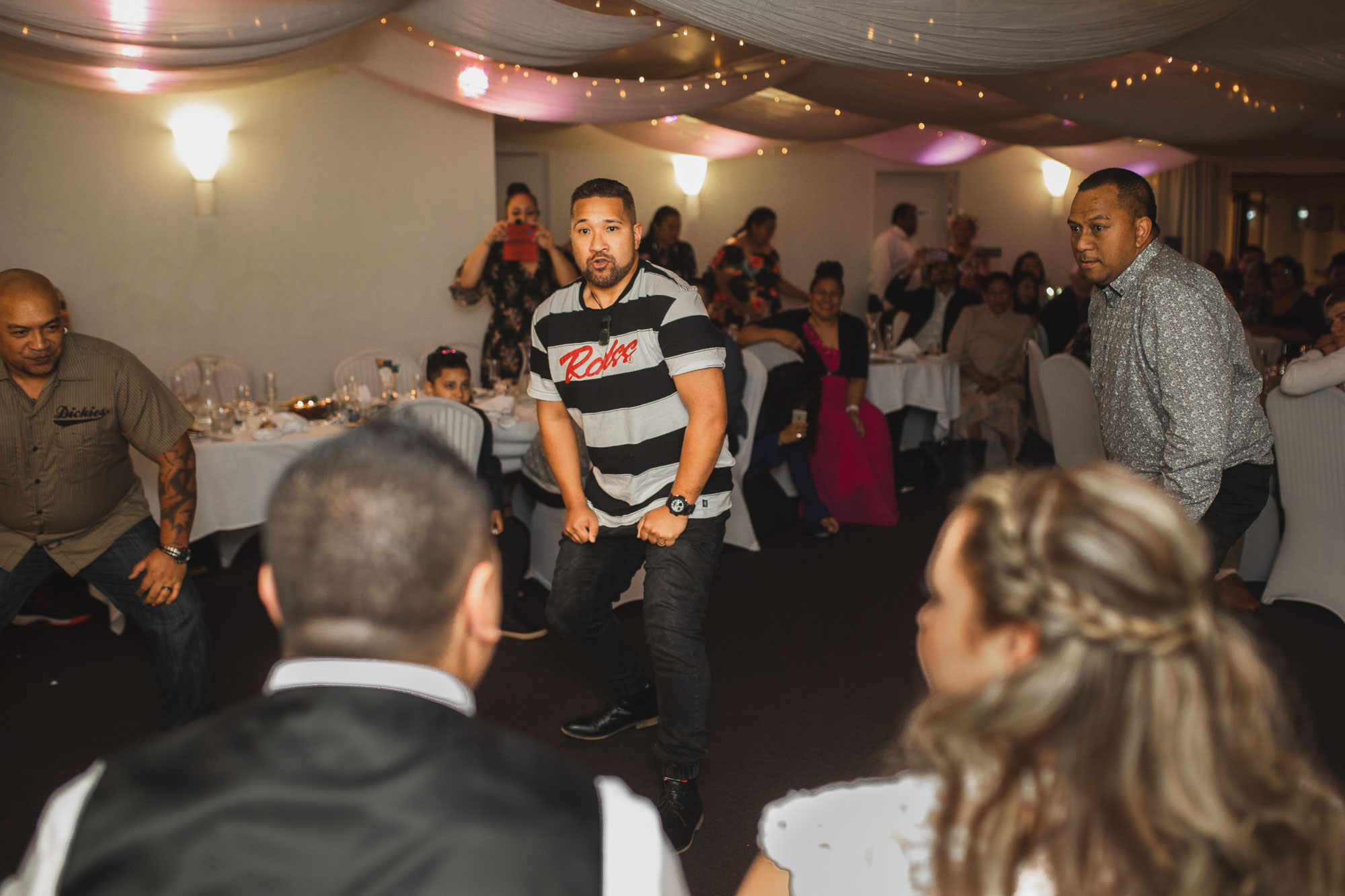 haka at the wedding