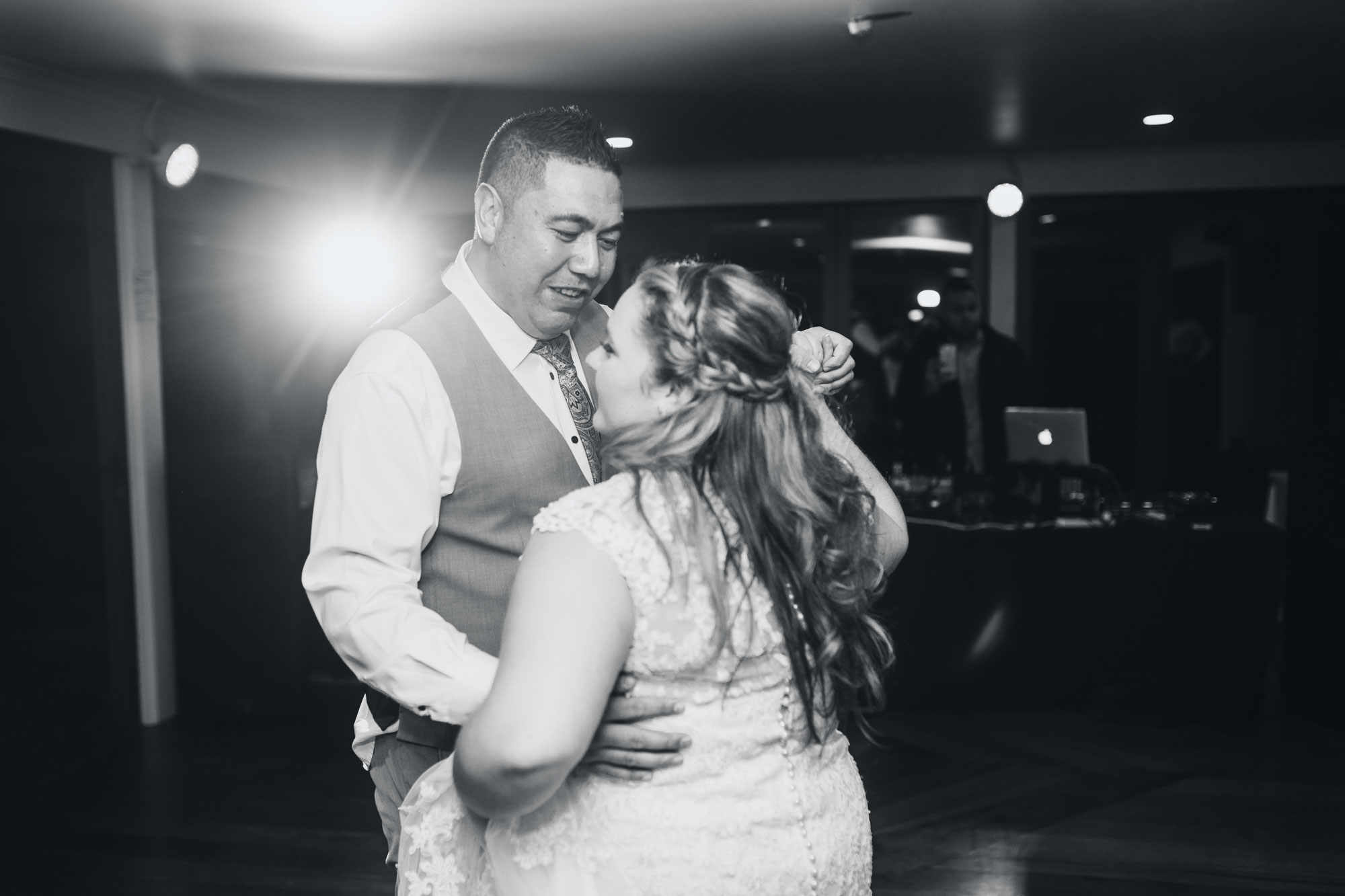 bride and groom first dance