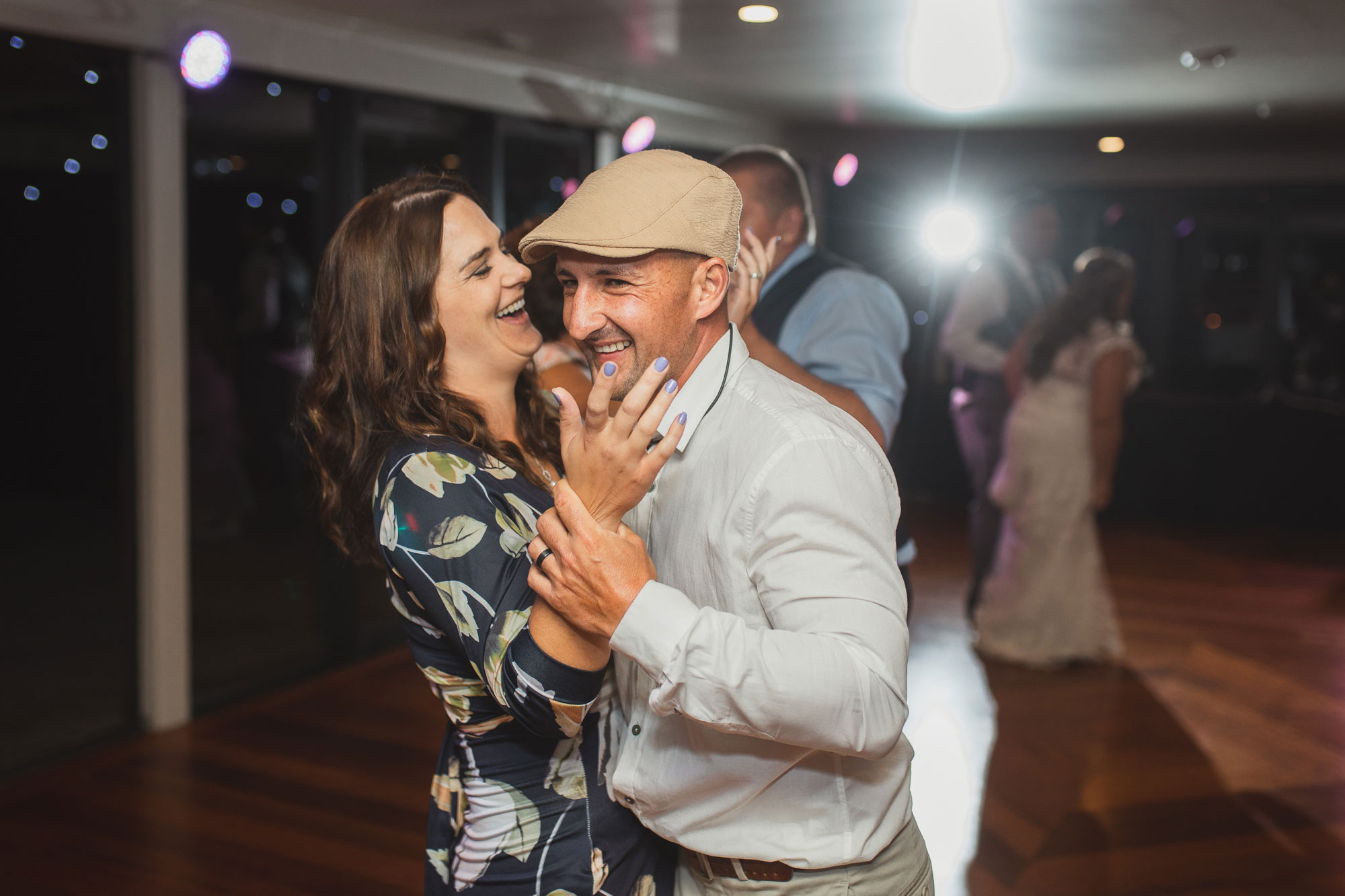 wedding guests dancing