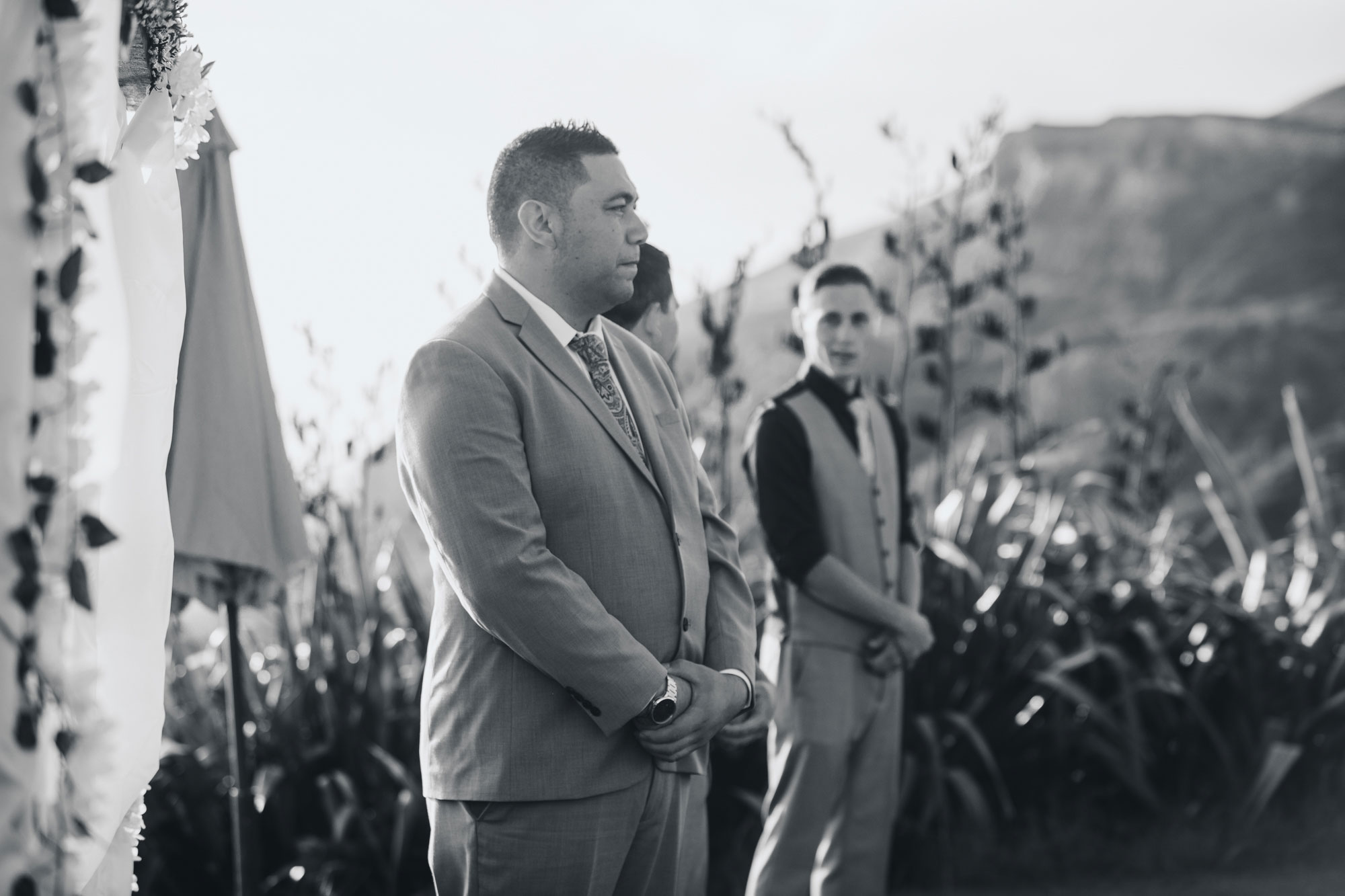 groom at the ceremony