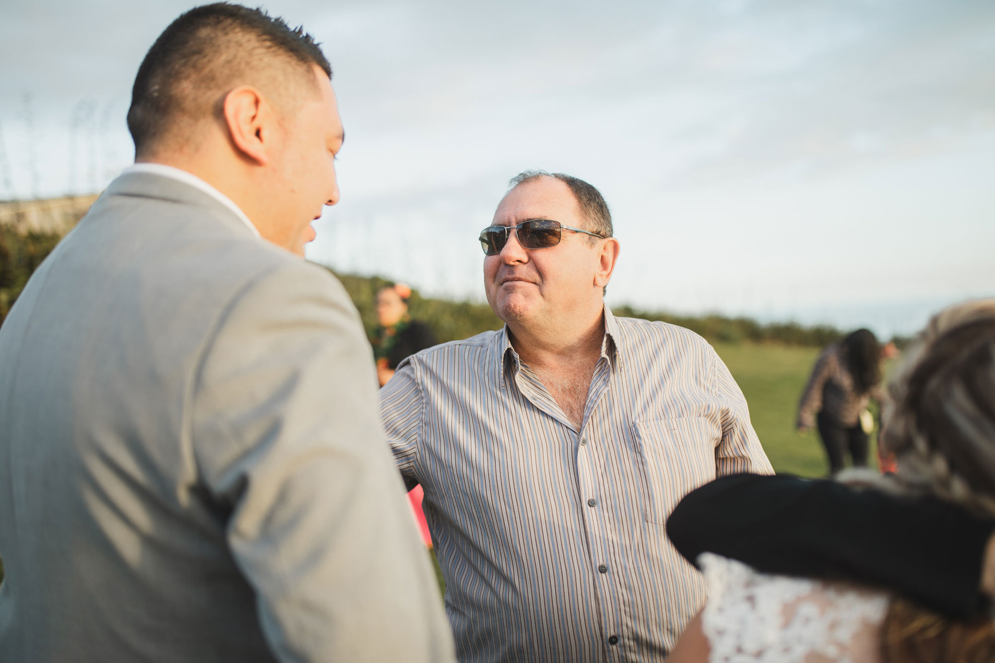 wedding guest and the groom