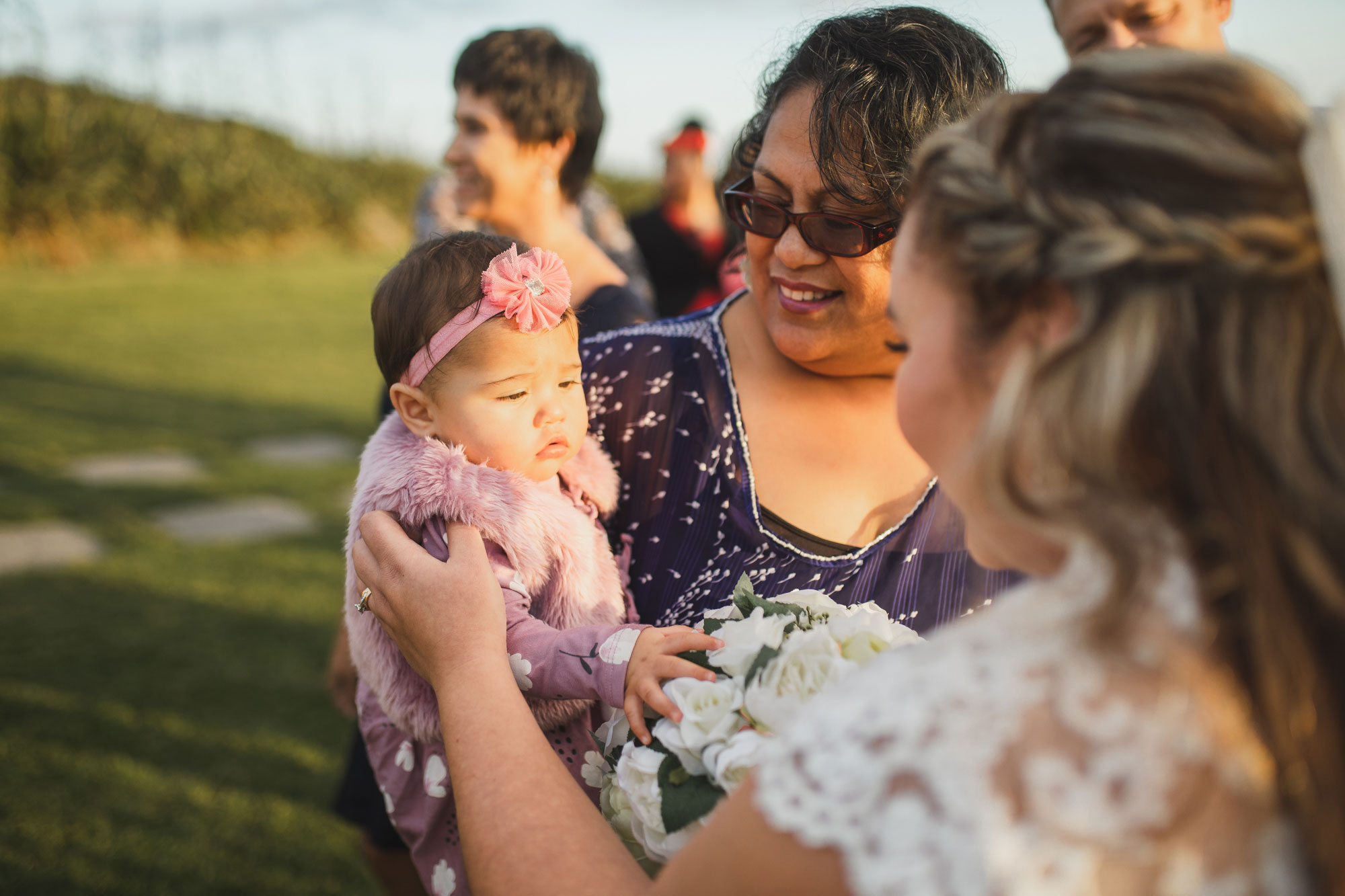 baby girl at the wedding