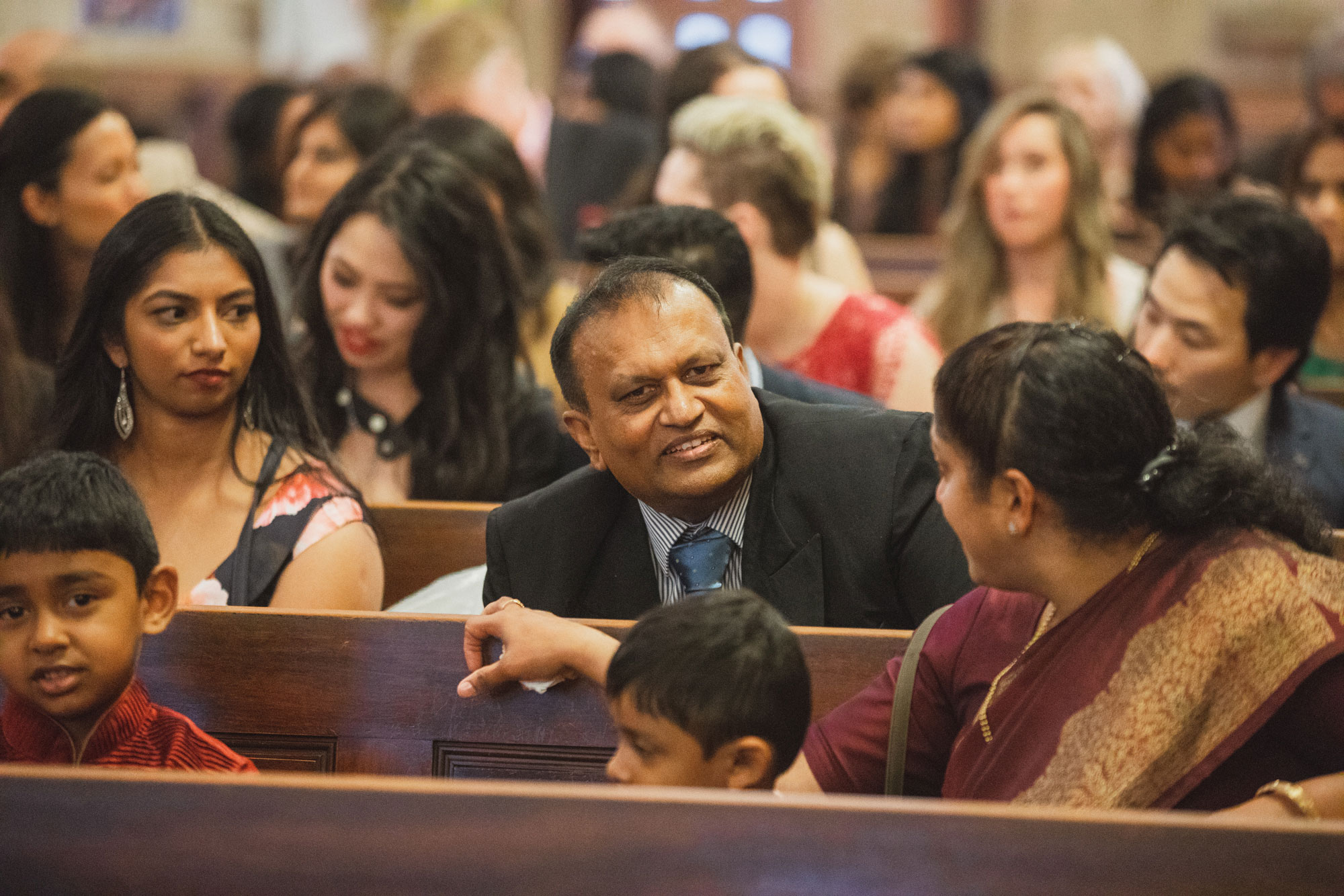 wedding guest talking