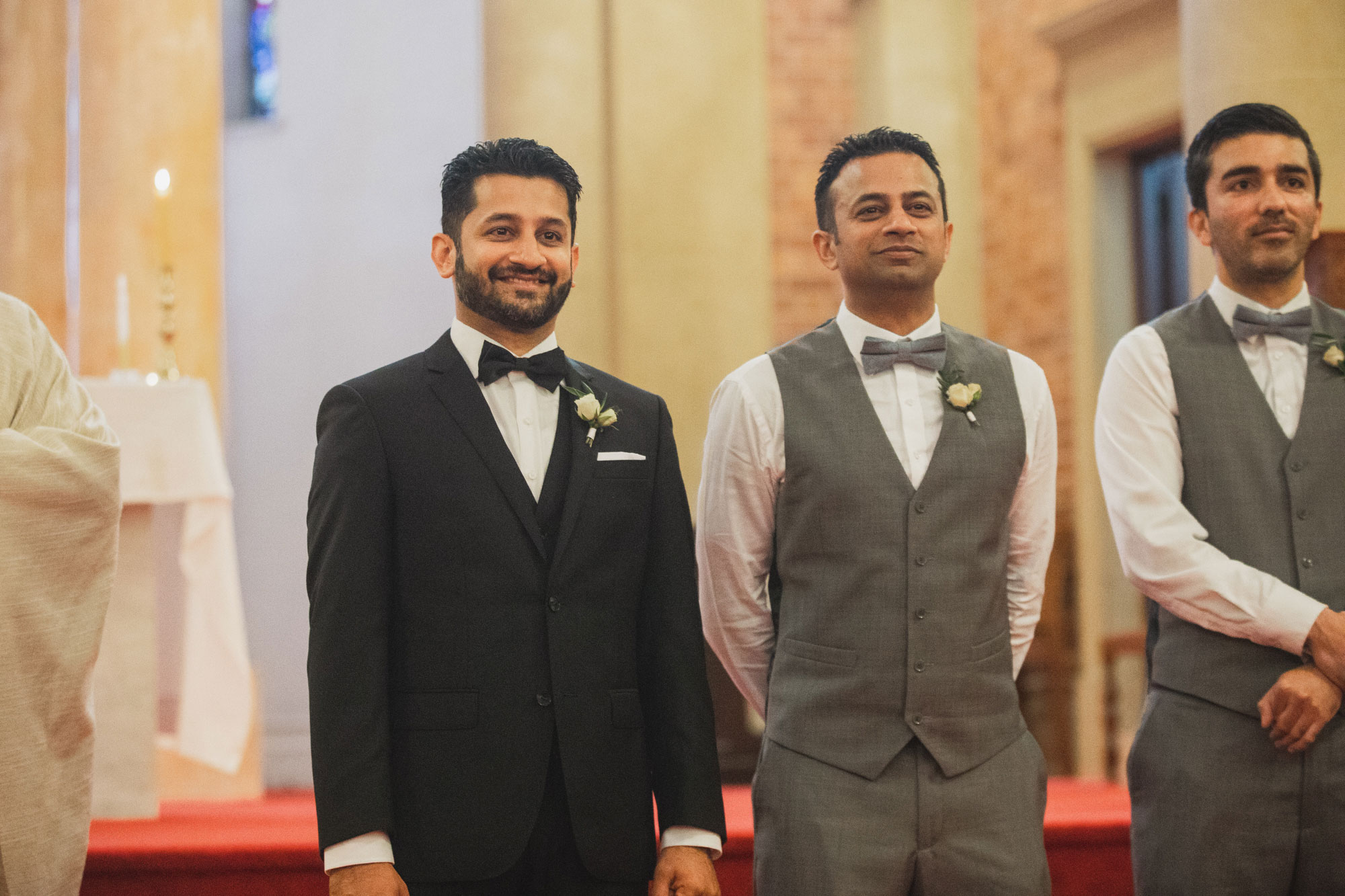 groom smiling