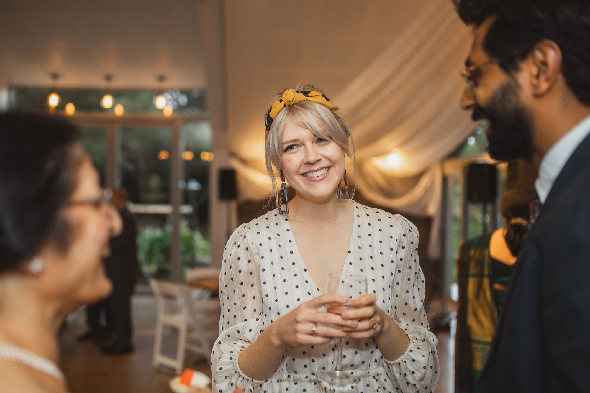 guests smiling at markovina vineyard