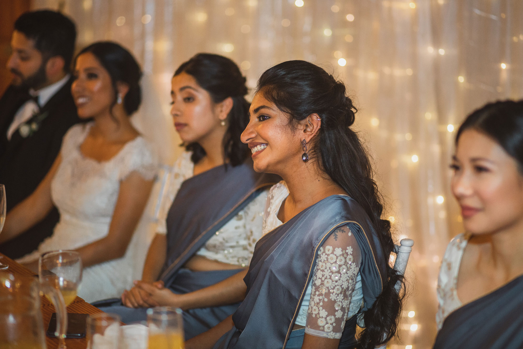 bridesmaids smiling