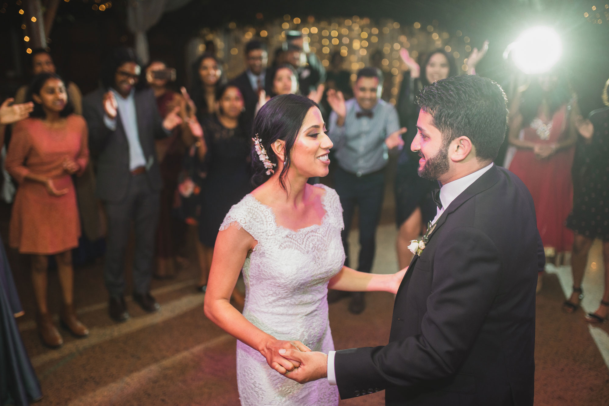 bride and groom on the dance floor