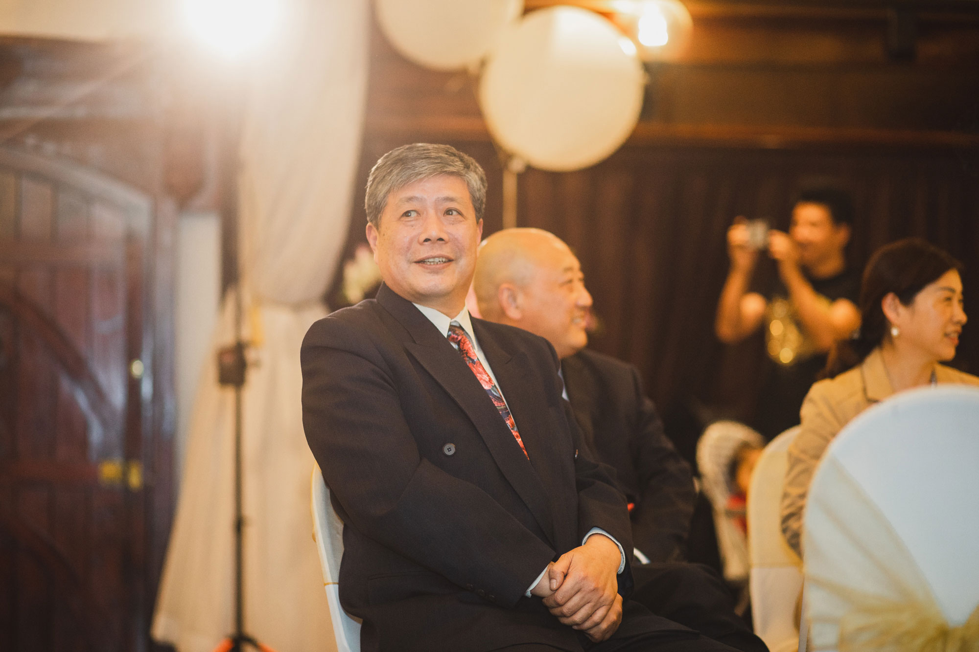 father of the groom at the reception