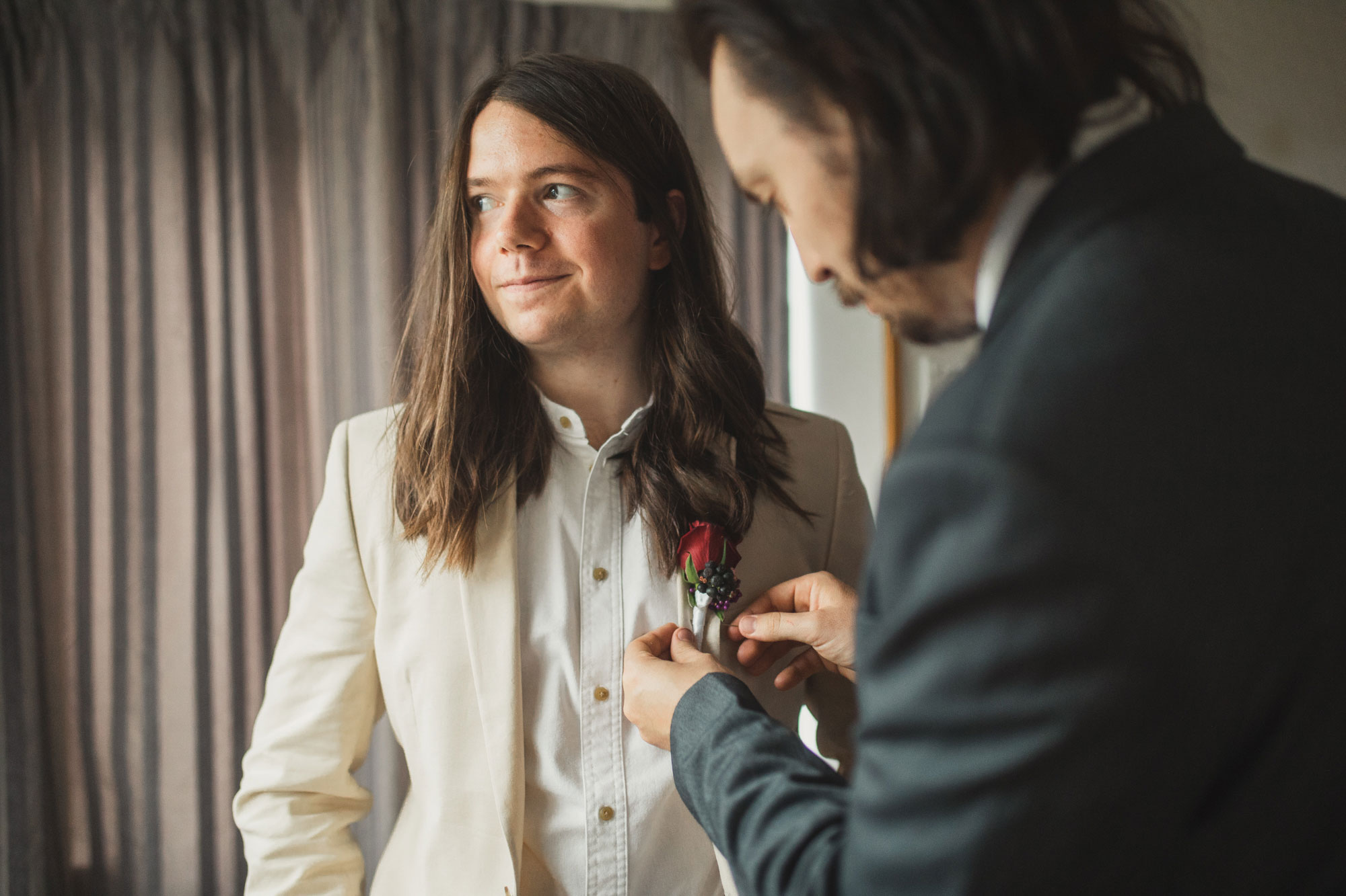 groom getting ready in the morning