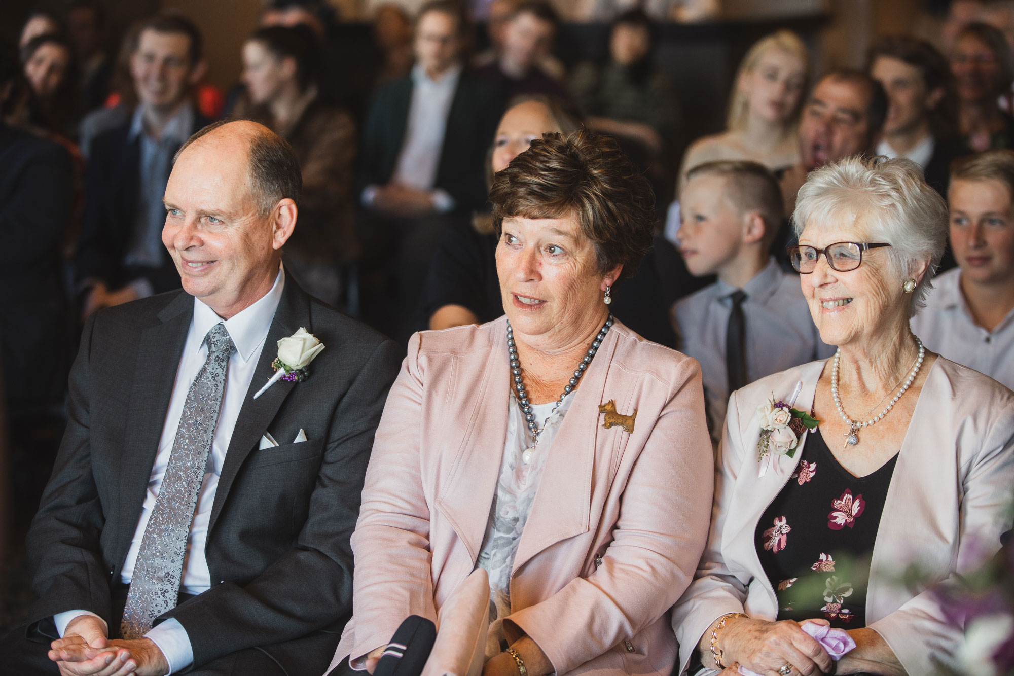 mother of the bride at the ceremony