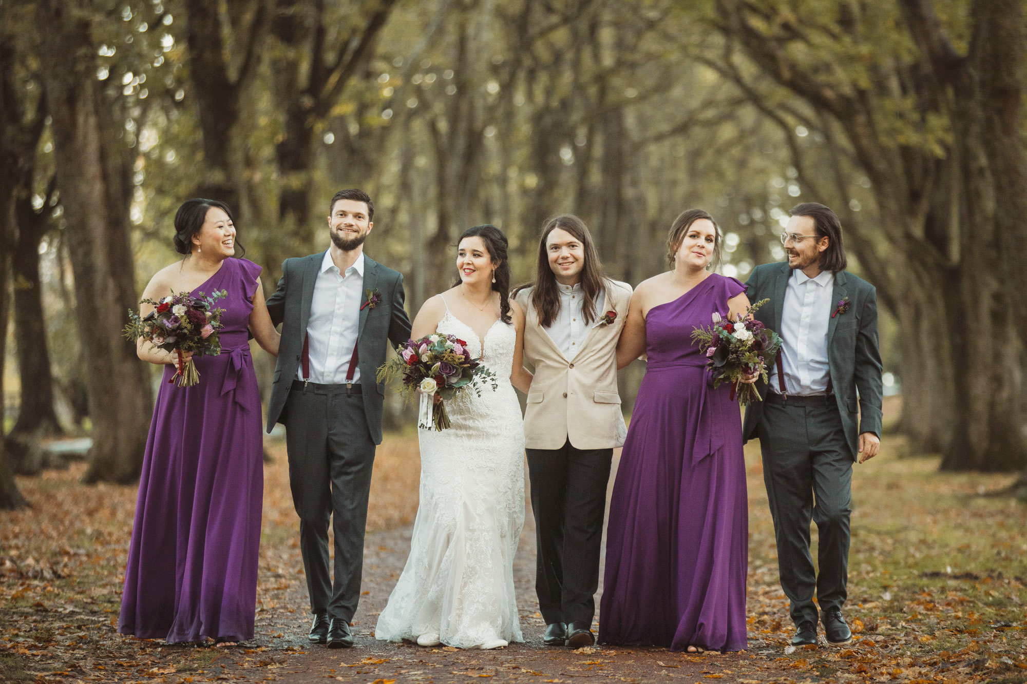 wedding party at cornwall park