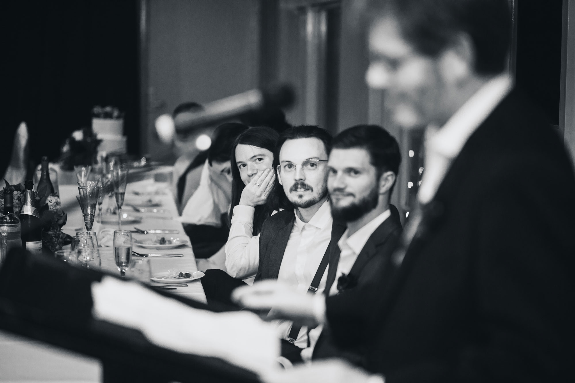 groom listening to speech