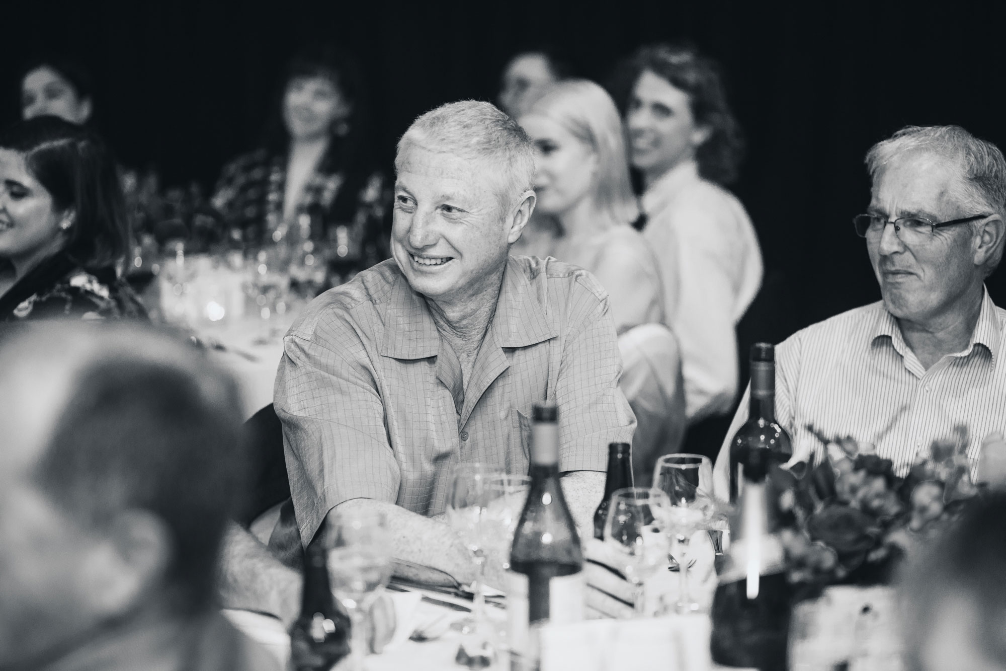 wedding guests having a chat