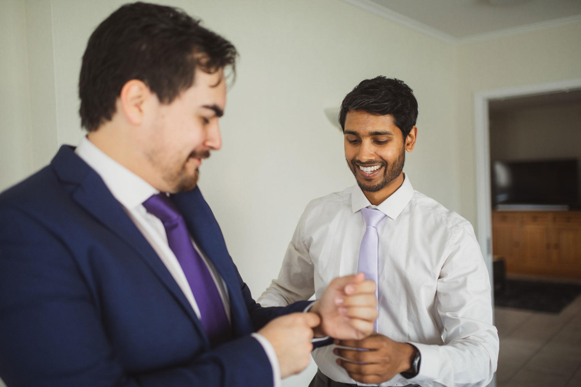 groomsmen getting ready