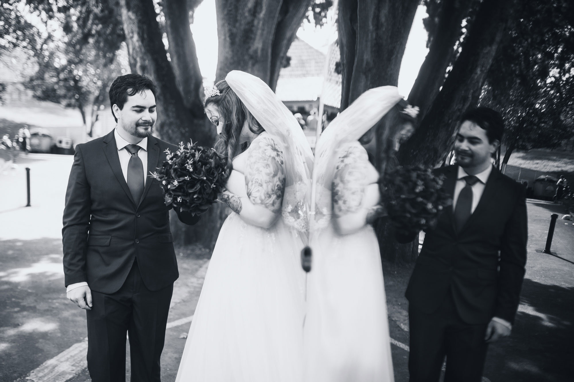 auckland wedding bride arriving