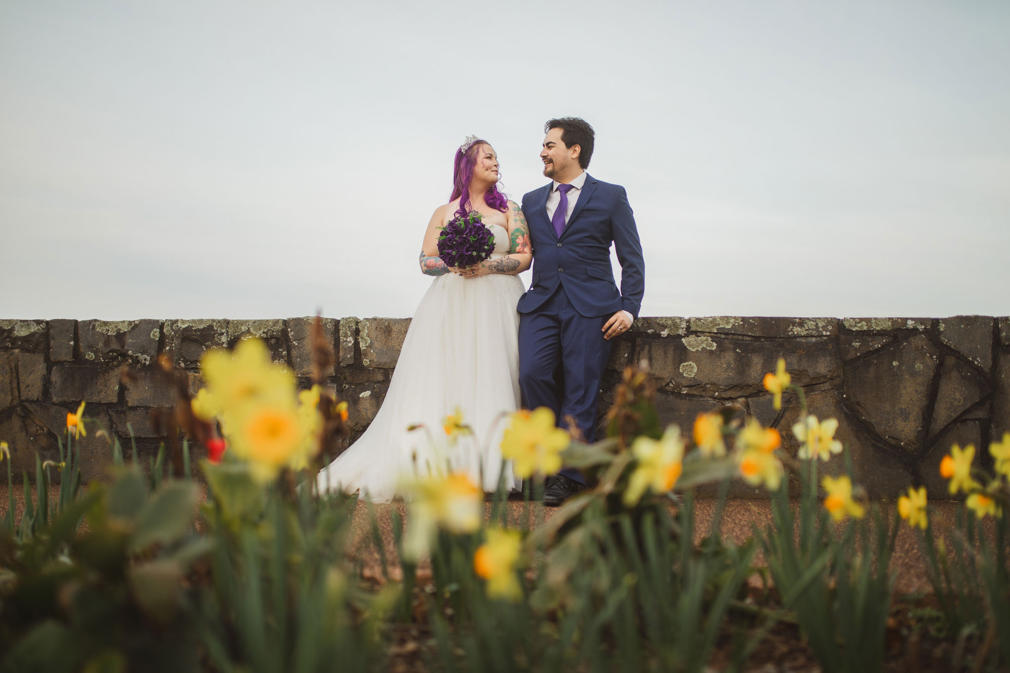 daffodils wedding photo