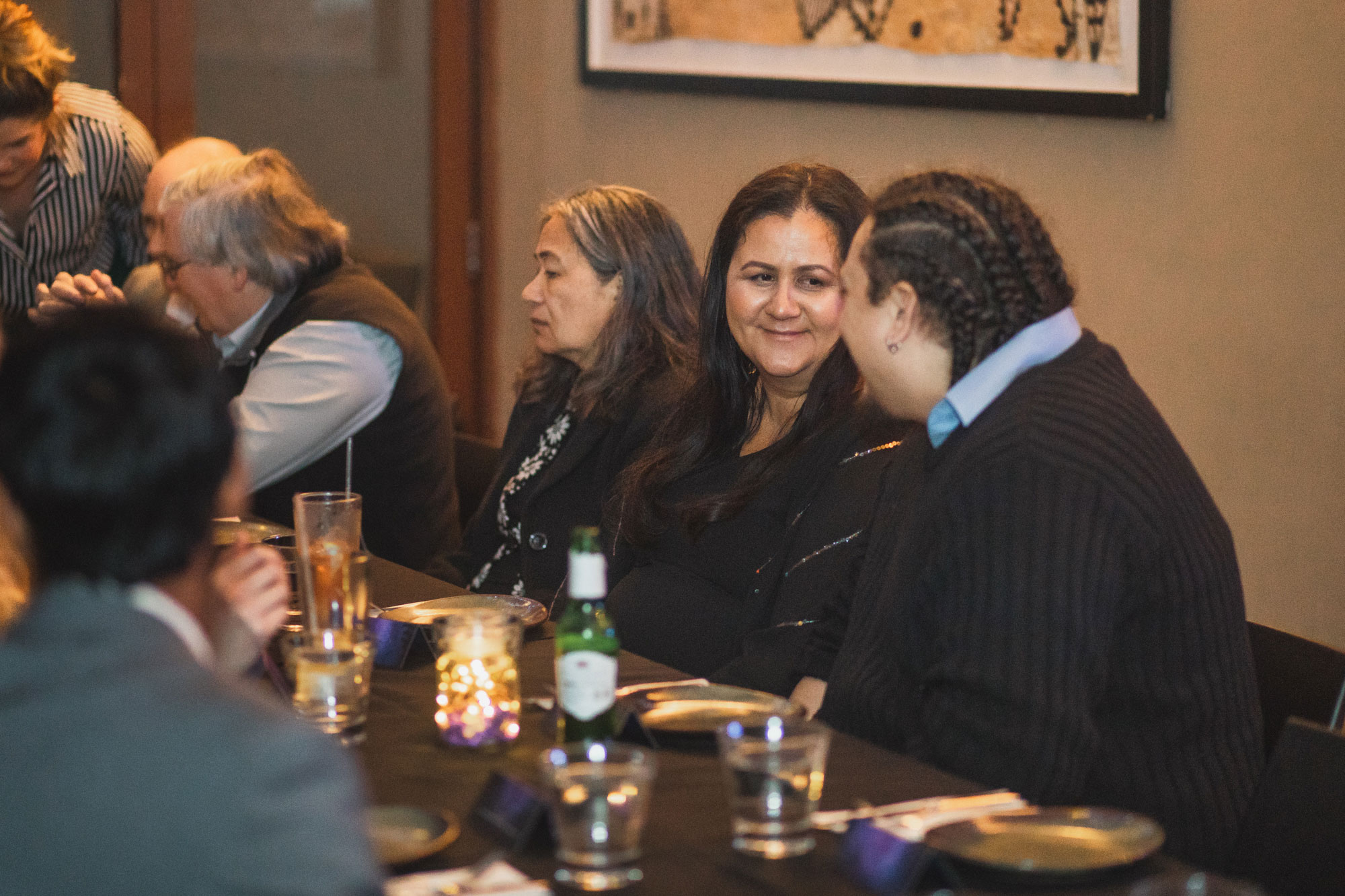 wedding guests at the reception