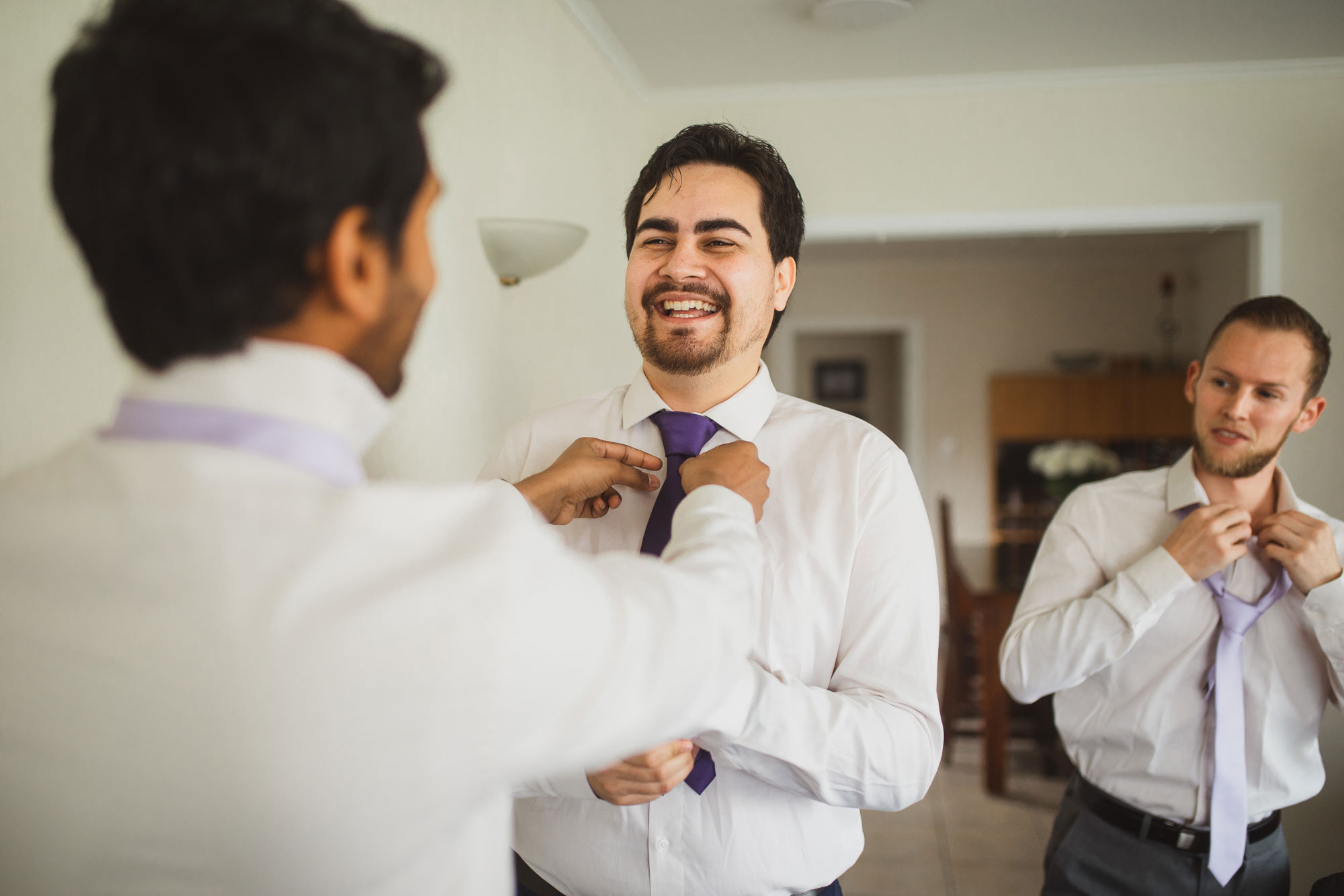 groom getting ready