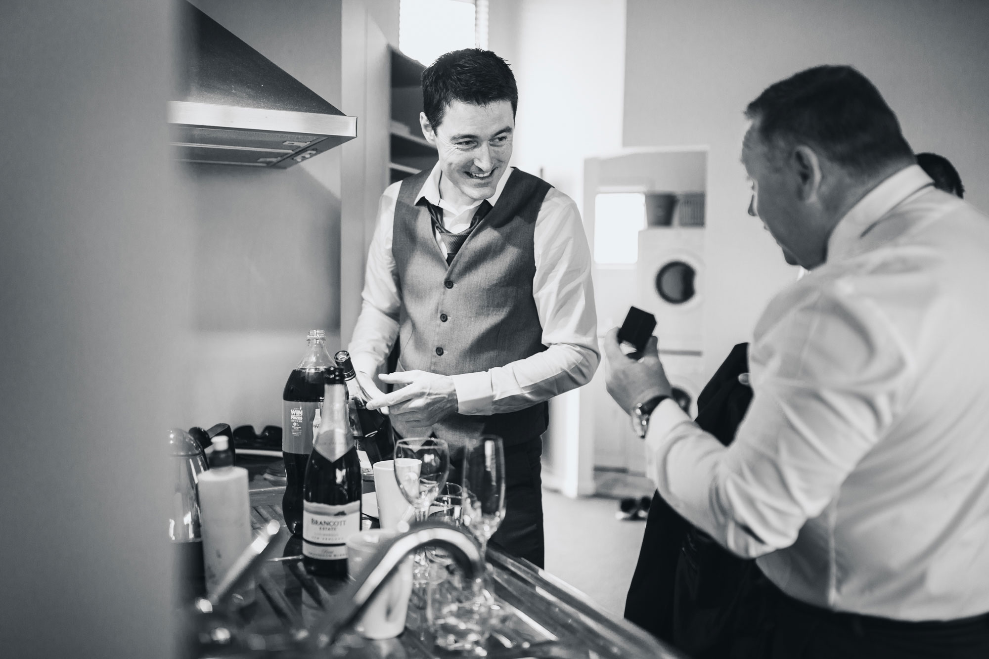 groom laughing