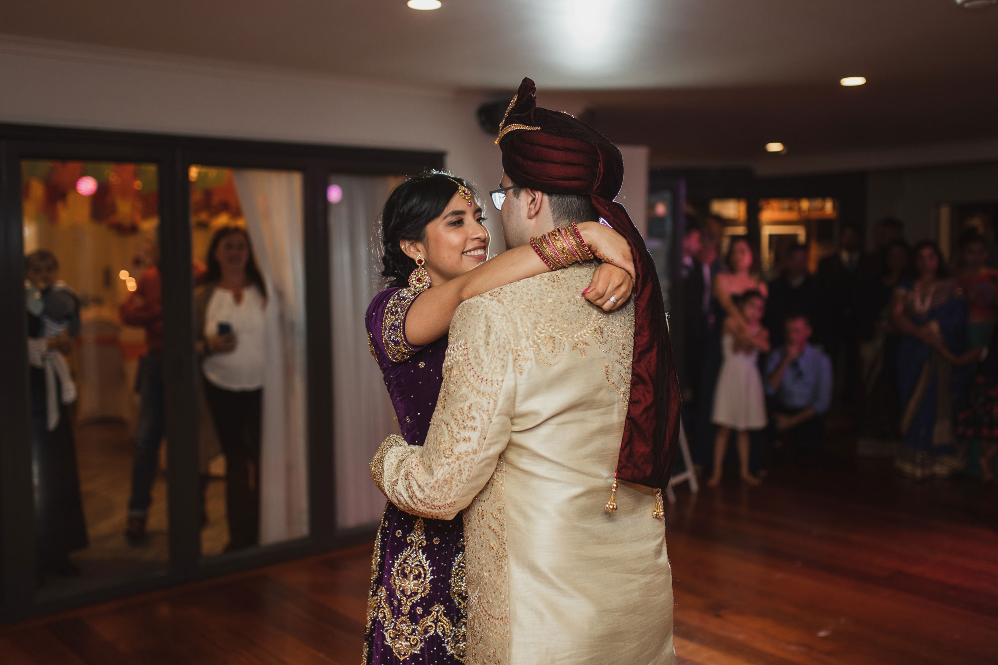 bride and groom on the dance floor