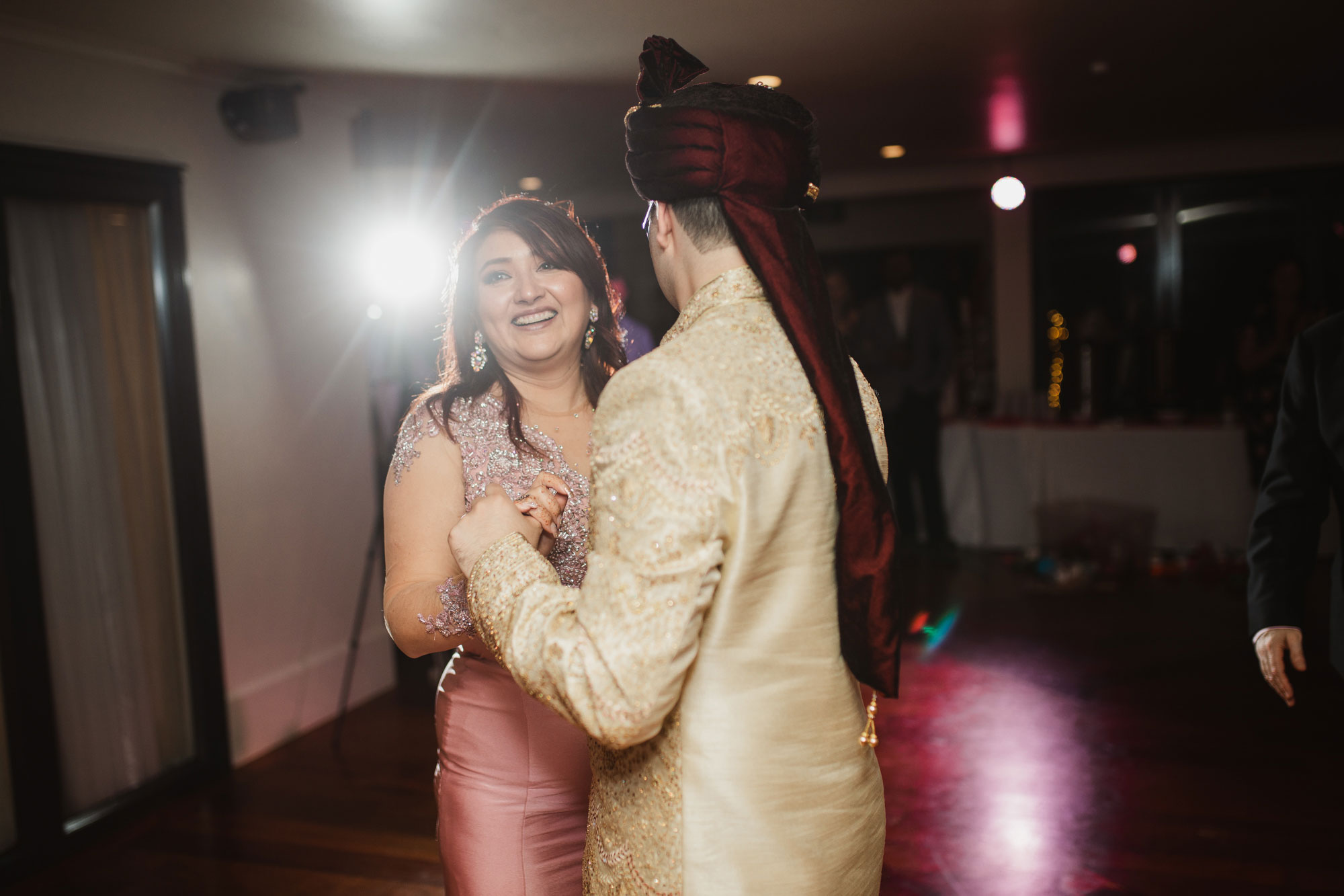 mother and groom dance