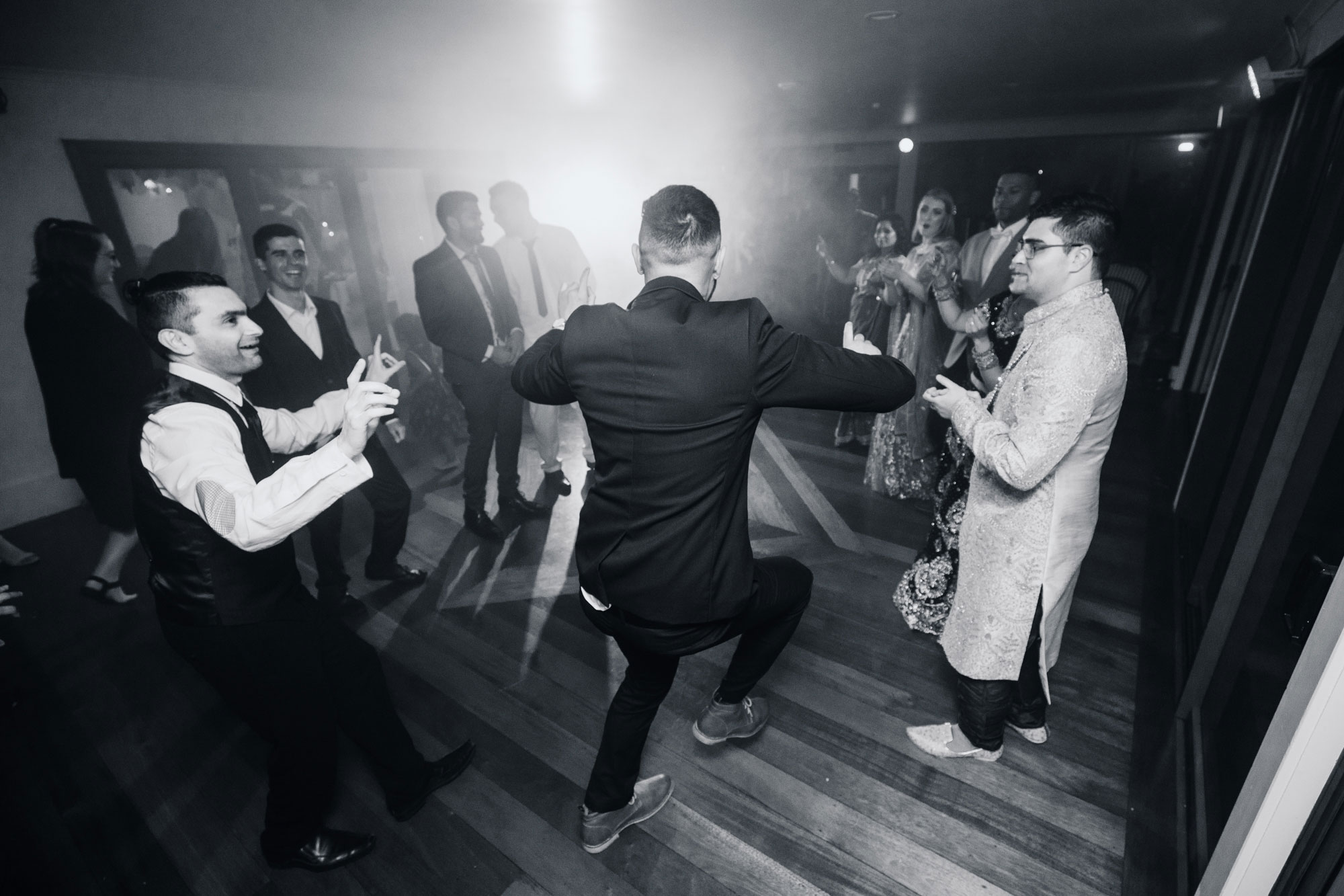 wedding guest on the dance floor