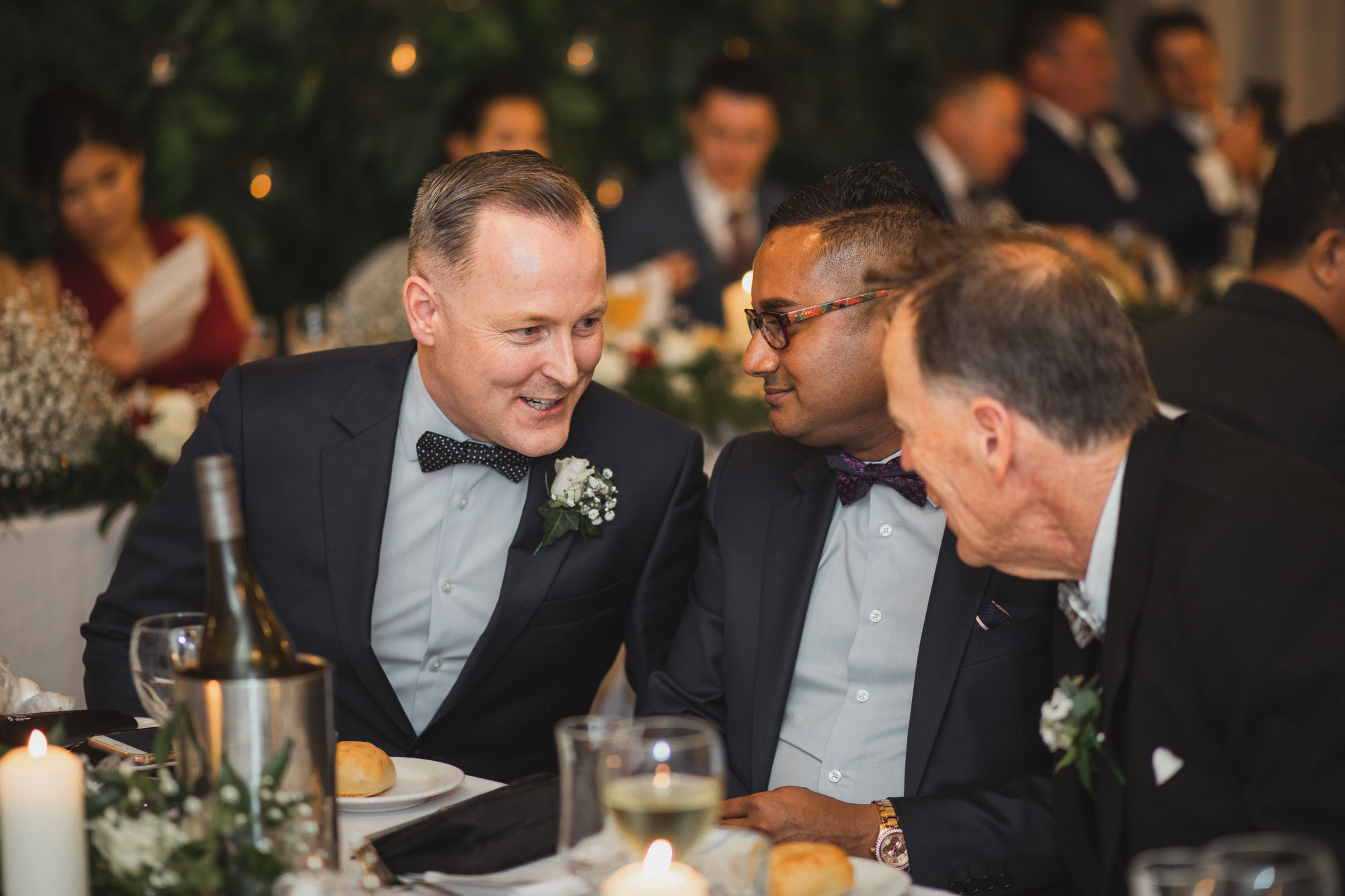 family of the groom talking