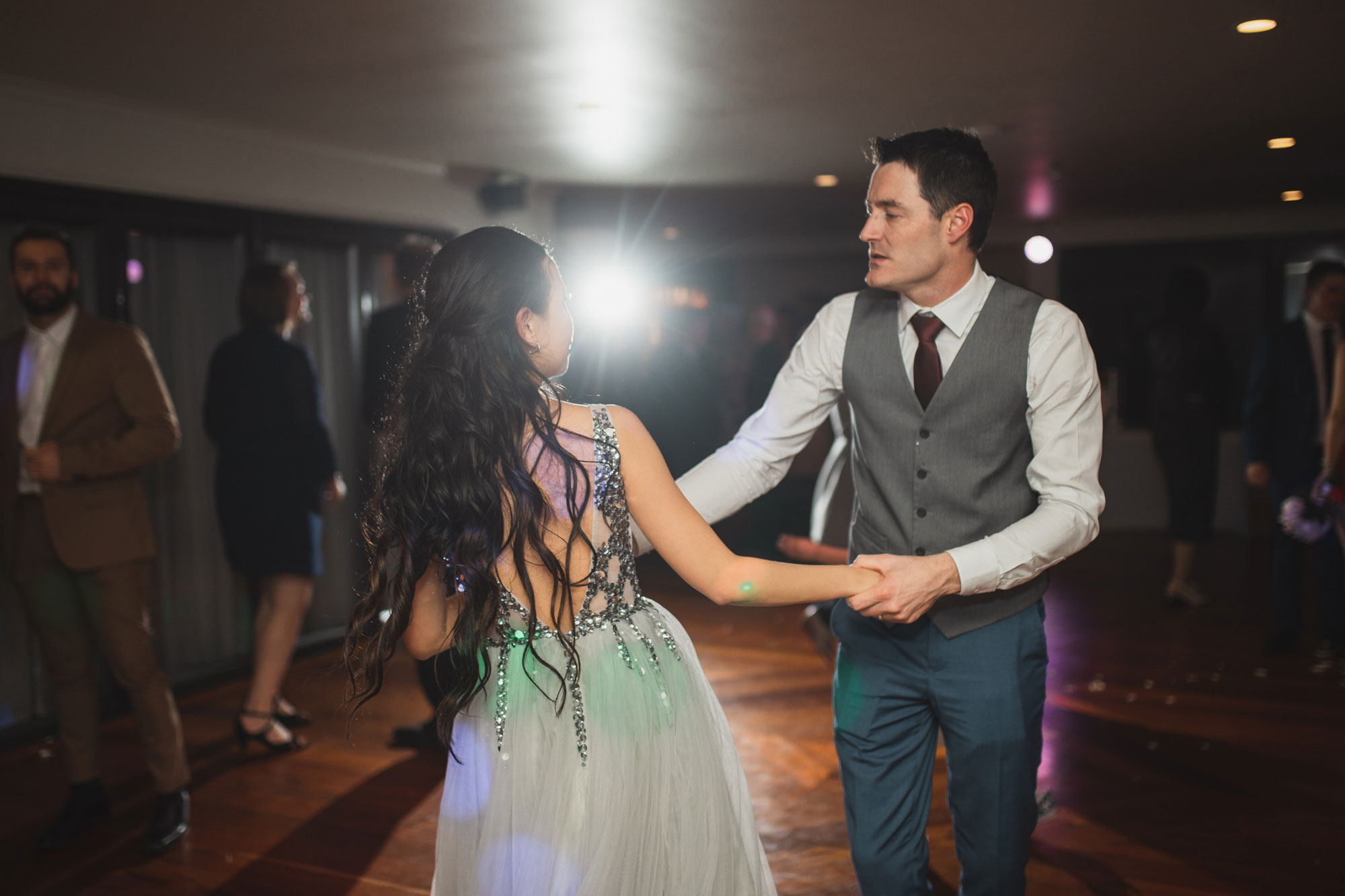 bride and groom on the dance floor