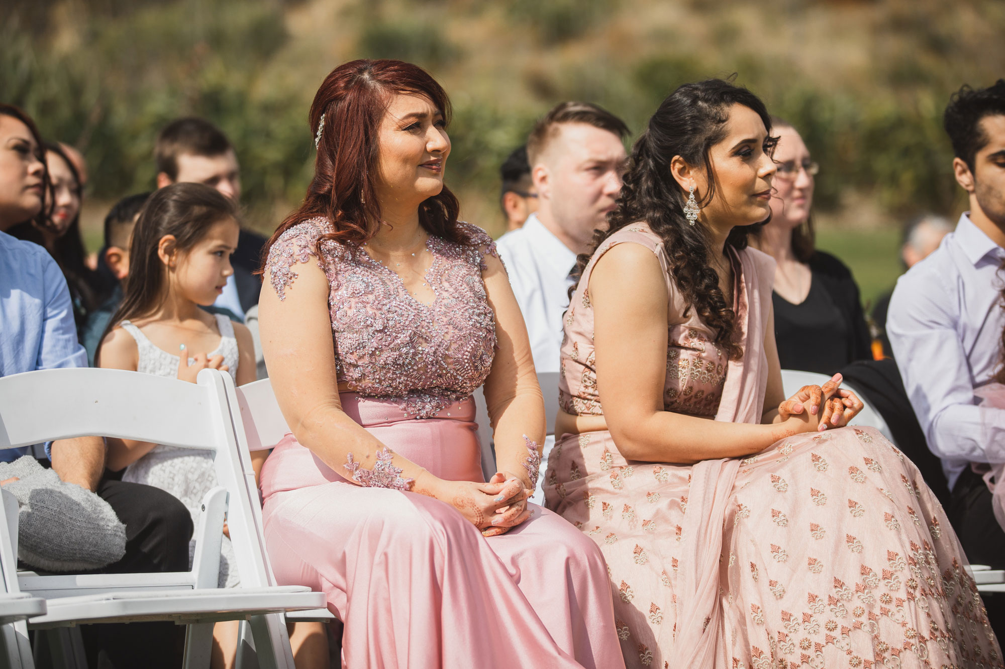 mother of bride at the ceremony